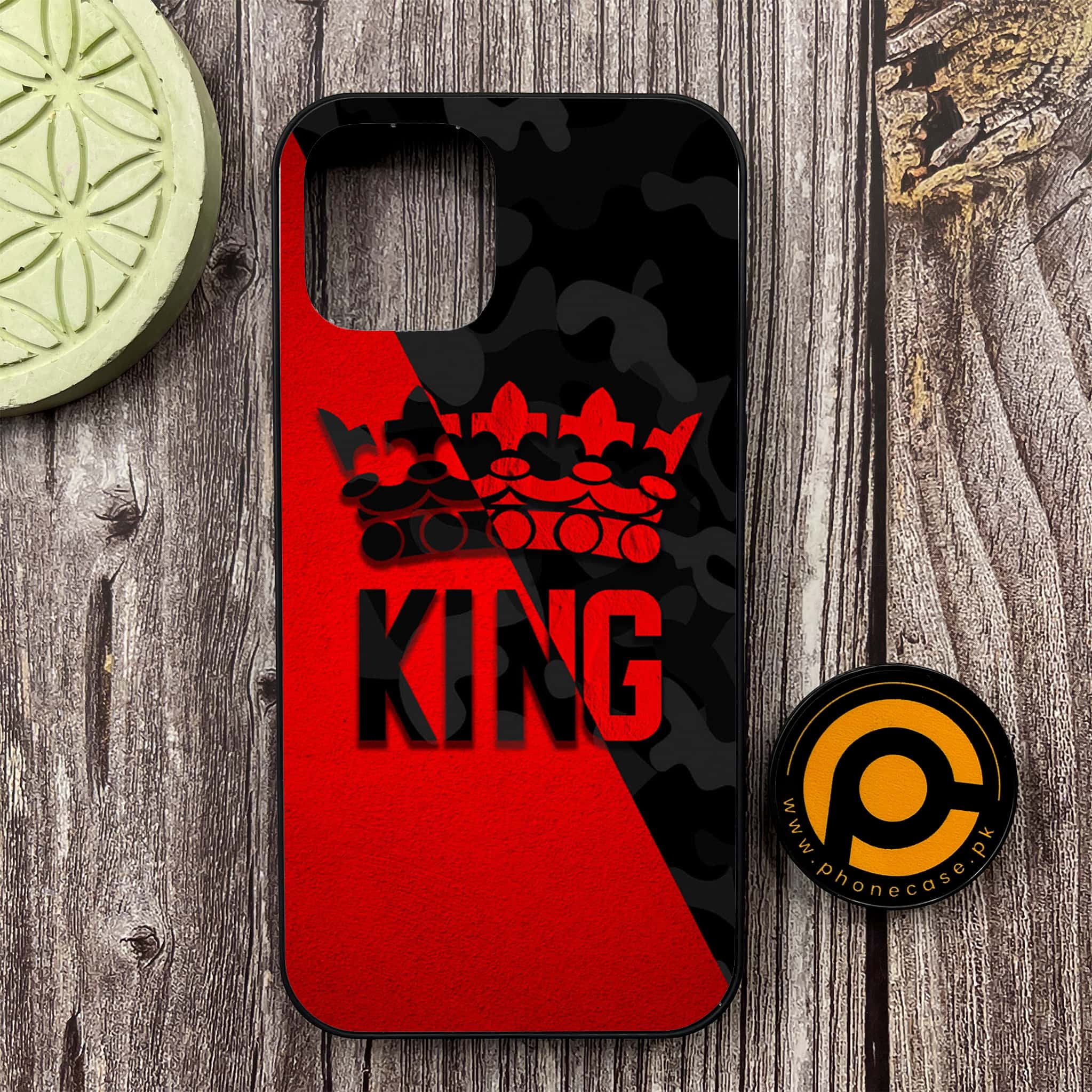 iPhone 12 - King Series - Premium Metal Printed soft Bumper shock Proof Case