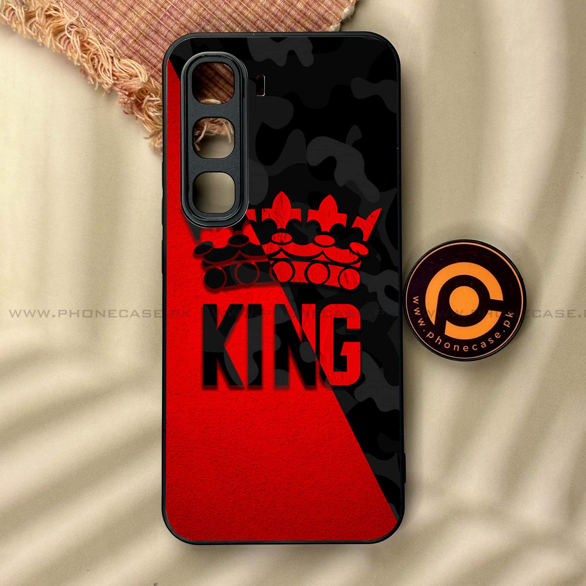 Infinix Hot 60 Pro - King 2.0 Series - Premium Metal Printed soft Bumper shock Proof Case