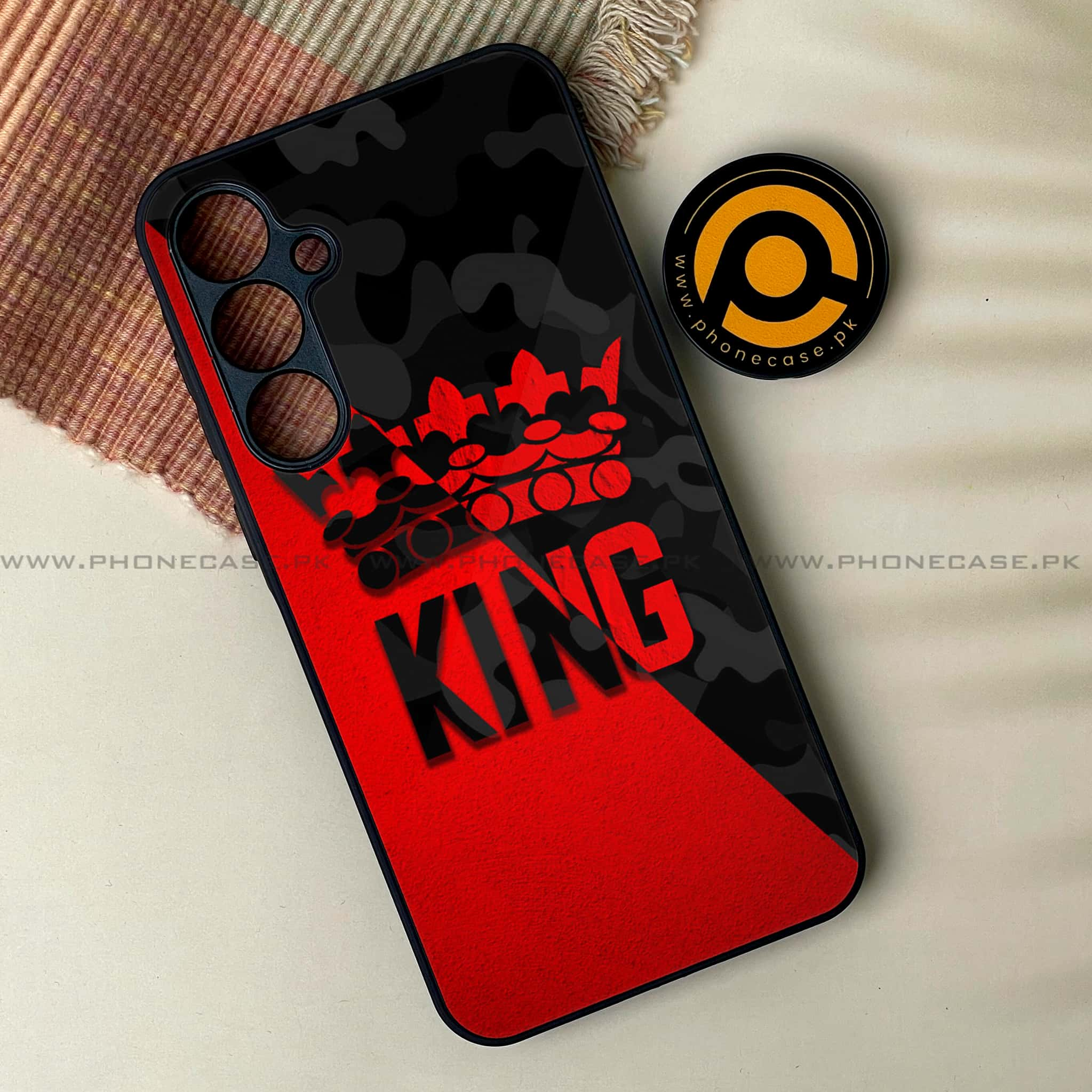 Samsung Galaxy S24 - King Series V 2.0 - Premium Printed Glass soft Bumper shock Proof Case