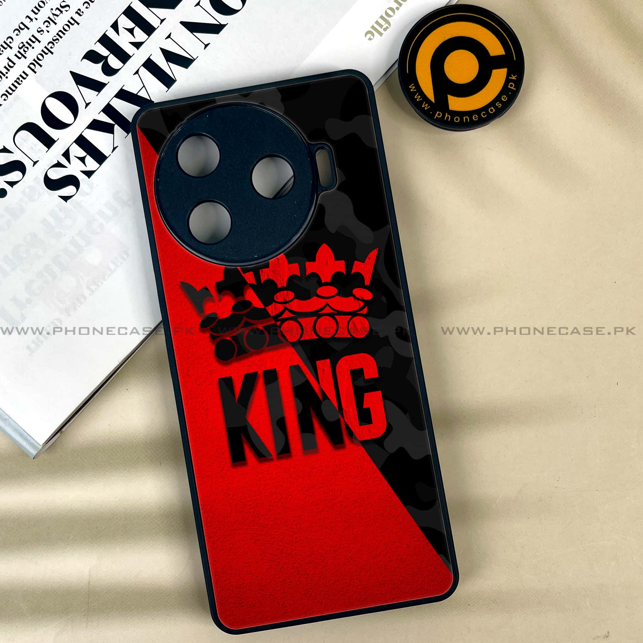 Tecno Camon 30 Pro - King 2.0 Series - Premium Printed Glass soft Bumper shock Proof Case