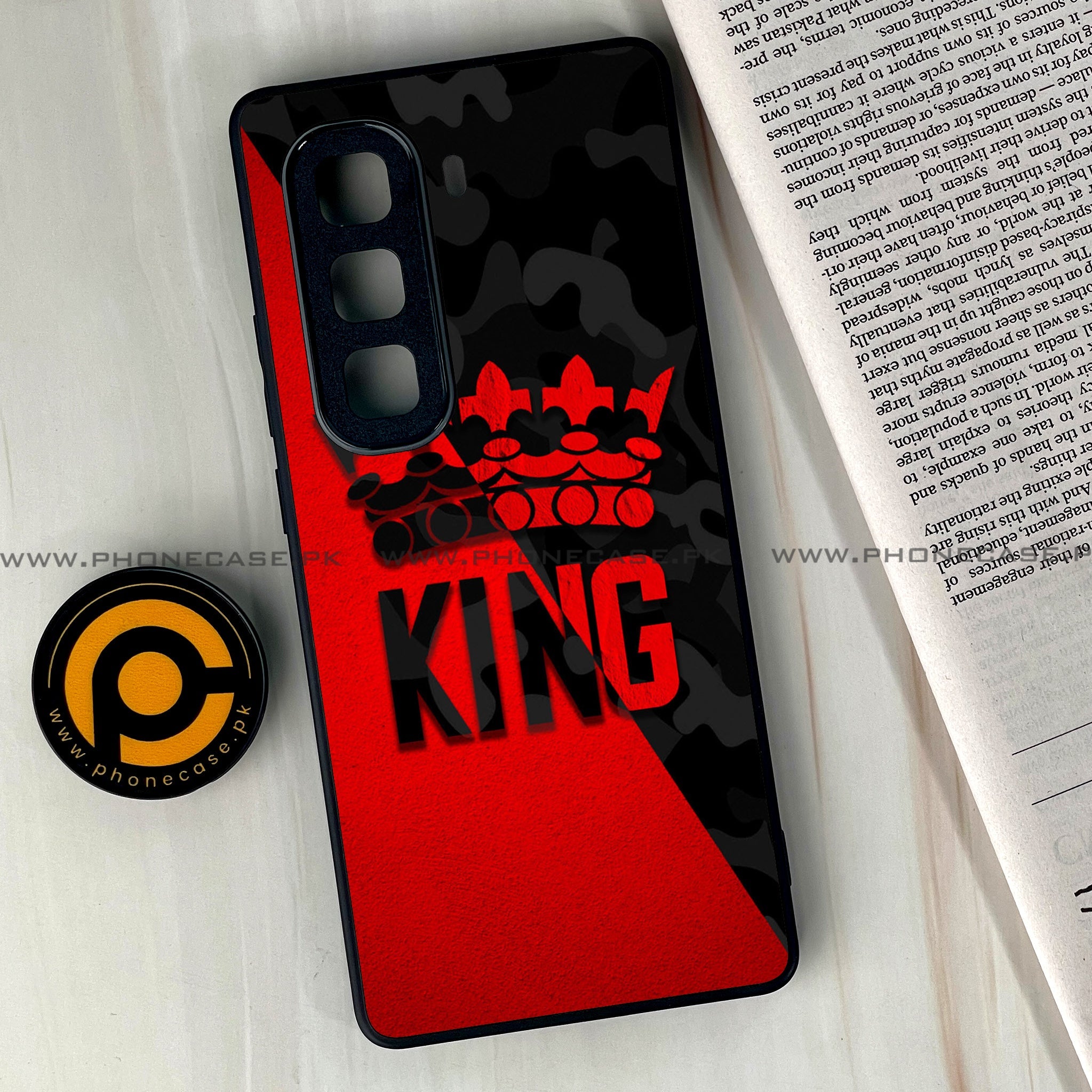 Infinix Hot 60 Pro Plus - King 2.0 Series - Premium Metal Printed soft Bumper shock Proof Case