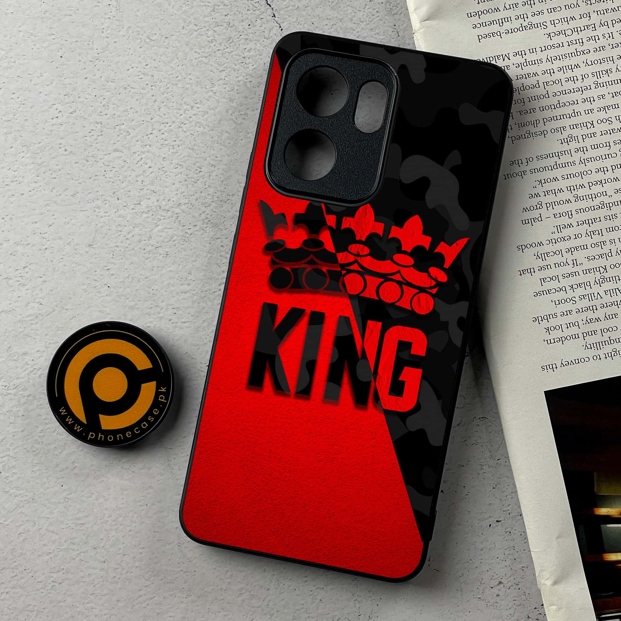 Oppo Reno 14F - King 2.0 Series - Premium Metal Printed Soft Bumper Shockproof Case