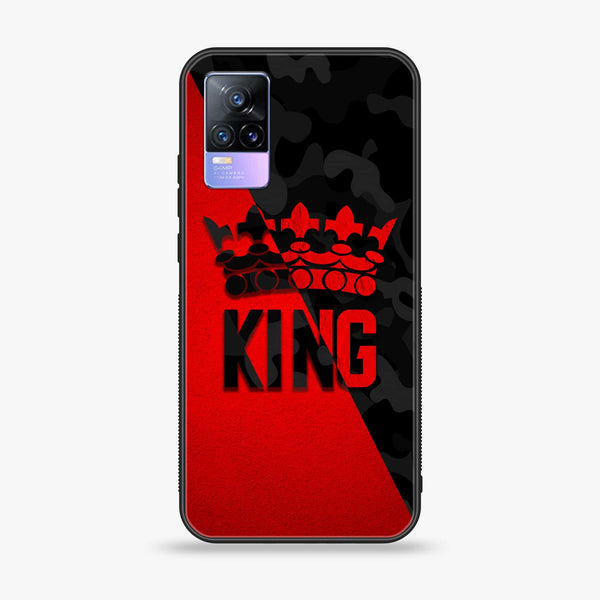 Vivo V21e  - King Series V 2.0 Design 6 - Premium Printed Glass soft Bumper shock Proof Case CS-8334