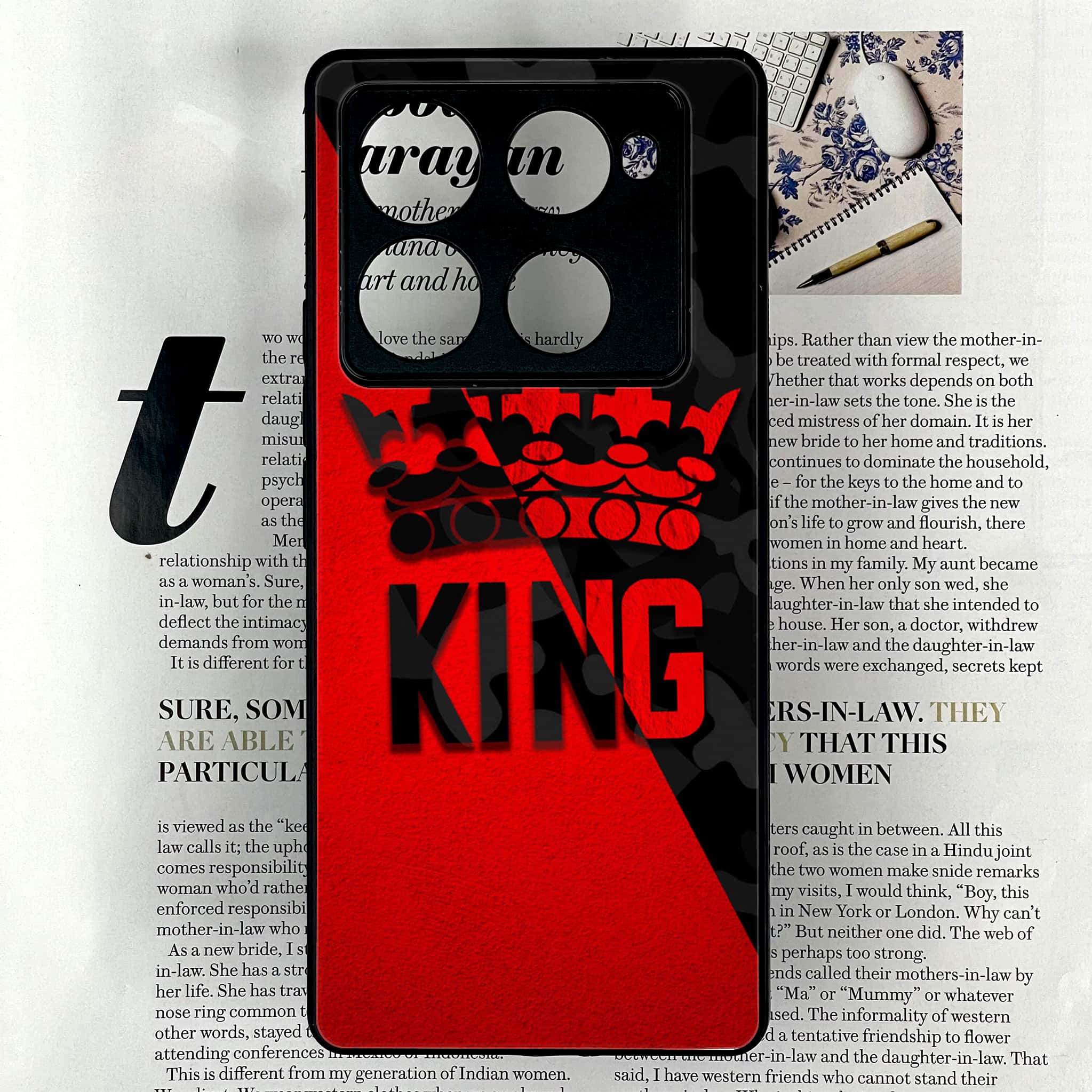 Infinix Note 40 Pro Plus - King 2.0 Series - Premium Metal Printed soft Bumper shock Proof Case