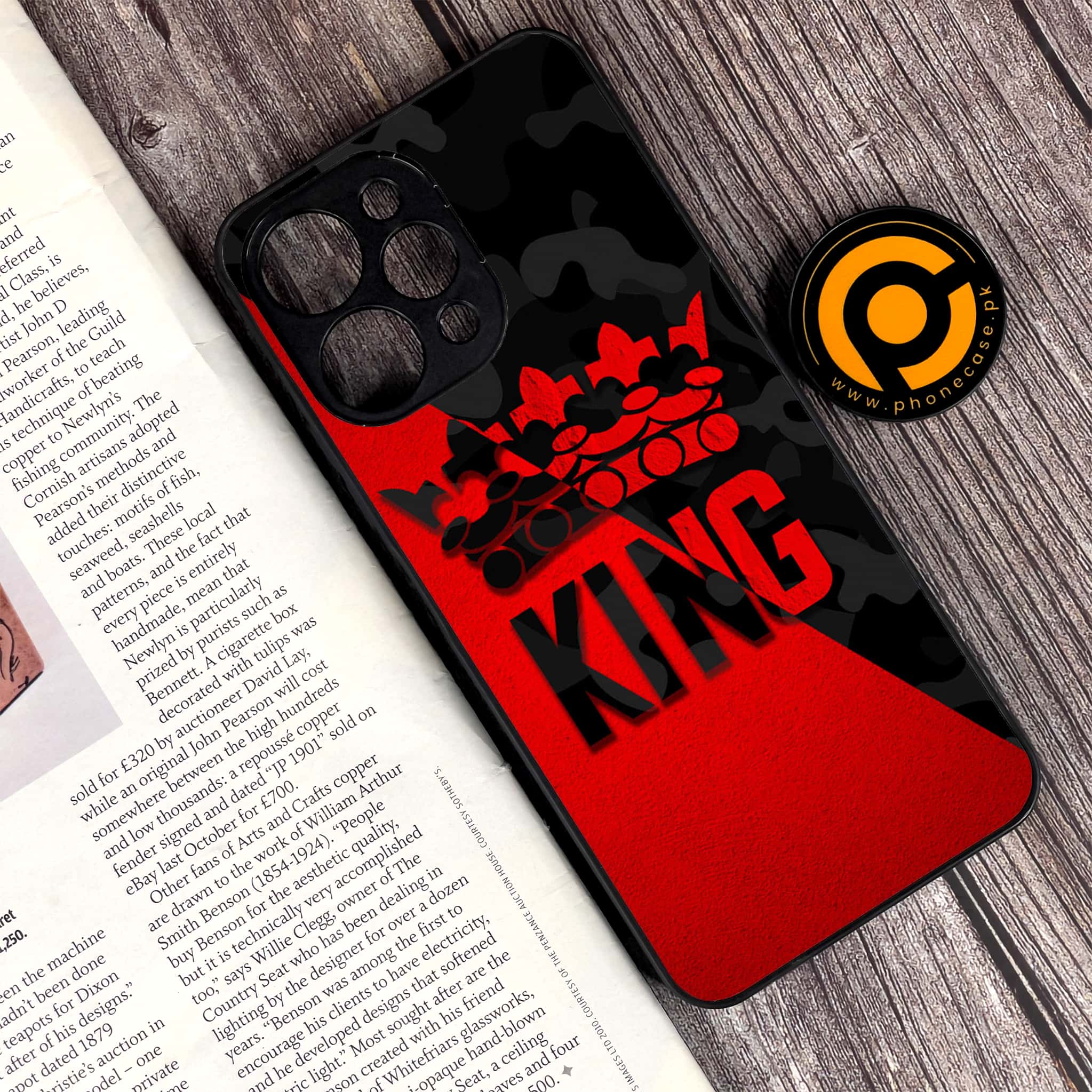 Xiaomi Redmi 12 - King Series V 2.0 - Premium Printed Glass soft Bumper shock Proof Case