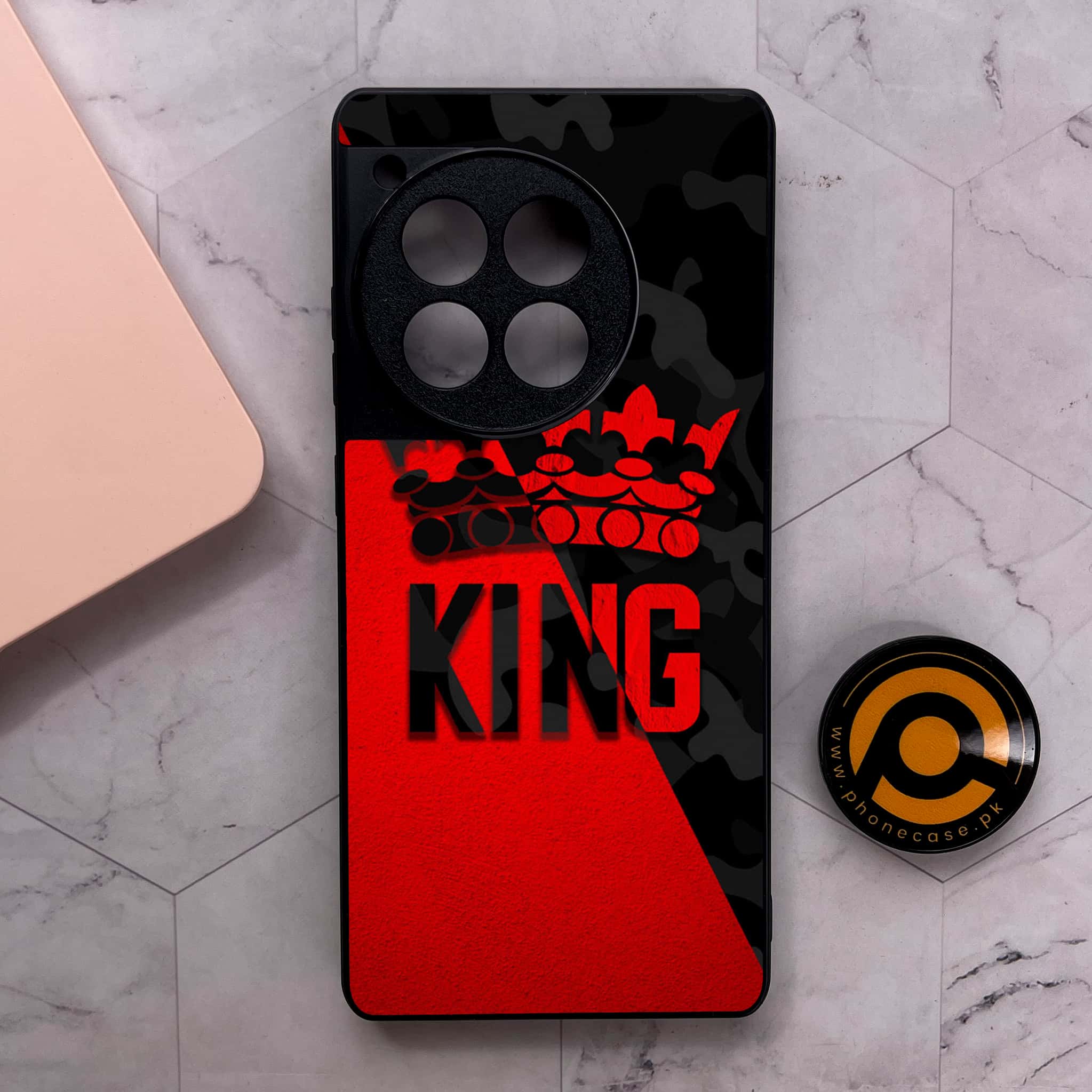 OnePlus 12R - King 2.0 Series - Premium Metal Printed soft Bumper shock Proof Case