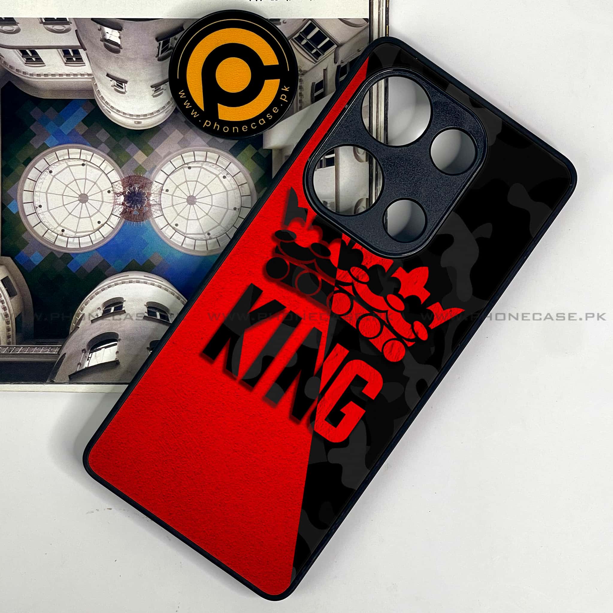 Redmi Note 13 Pro 4G - King Series V 2.0 - Premium Metal Printed soft Bumper shock Proof Case