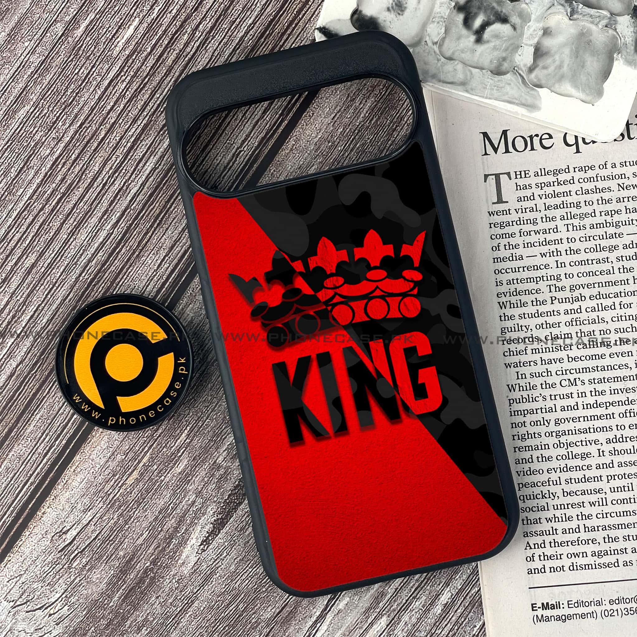 Google Pixel 9 Pro - King 2.0 Series - Premium Metal Printed soft Bumper Shock Proof Case