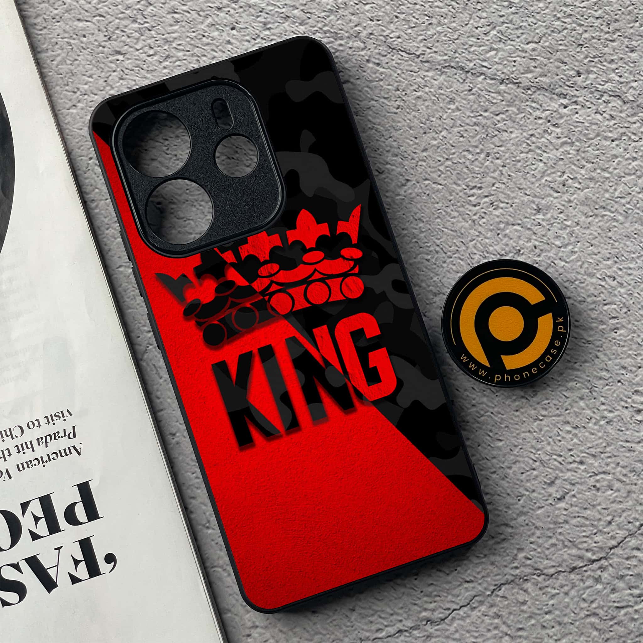 Xiaomi Redmi Note 14 - King 2.0 Series - Premium Printed Glass soft Bumper shock Proof Case