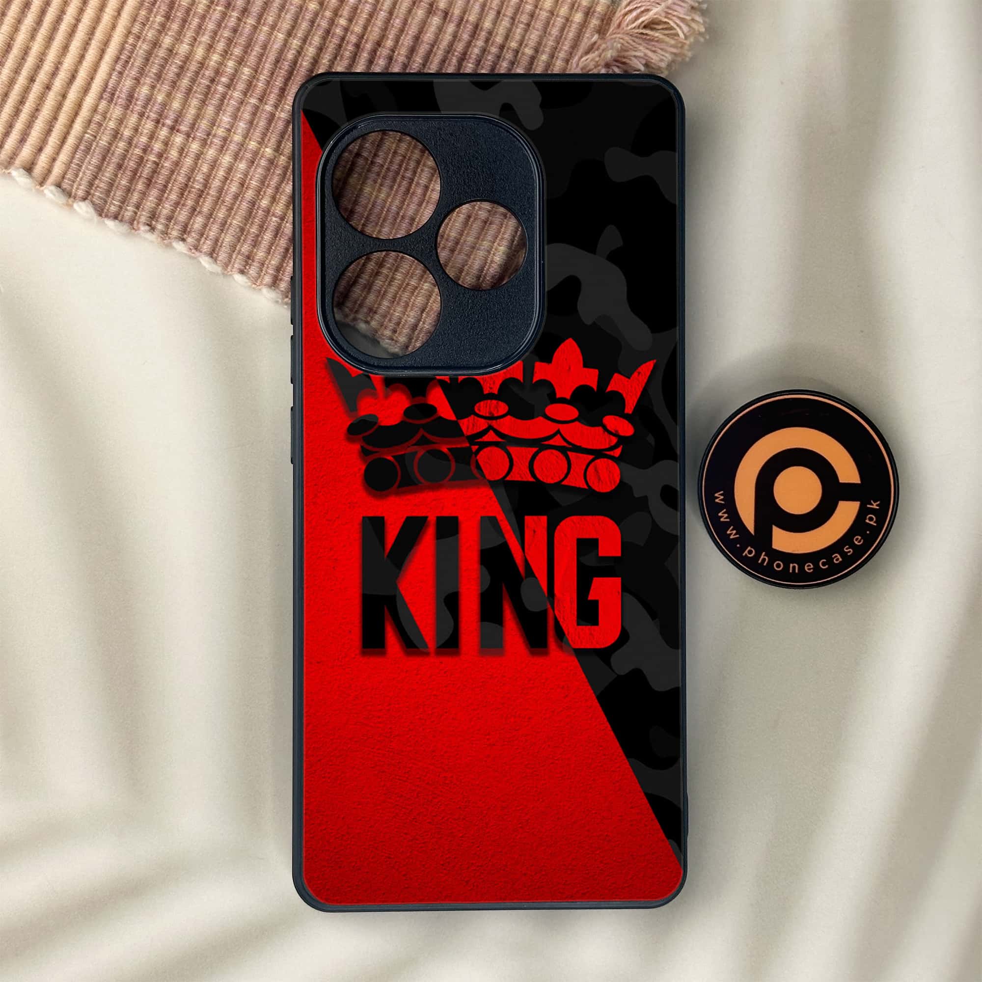 Realme GT 6 - King 2.0 Series - Premium Metal Printed soft Bumper shock Proof Case