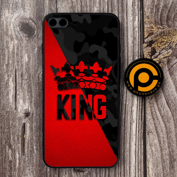 iPhone 7 Plus / 8 Plus   - King Series V 2.0   Design 6 - Premium Metal Printed soft Bumper shock Proof Case CS-20151