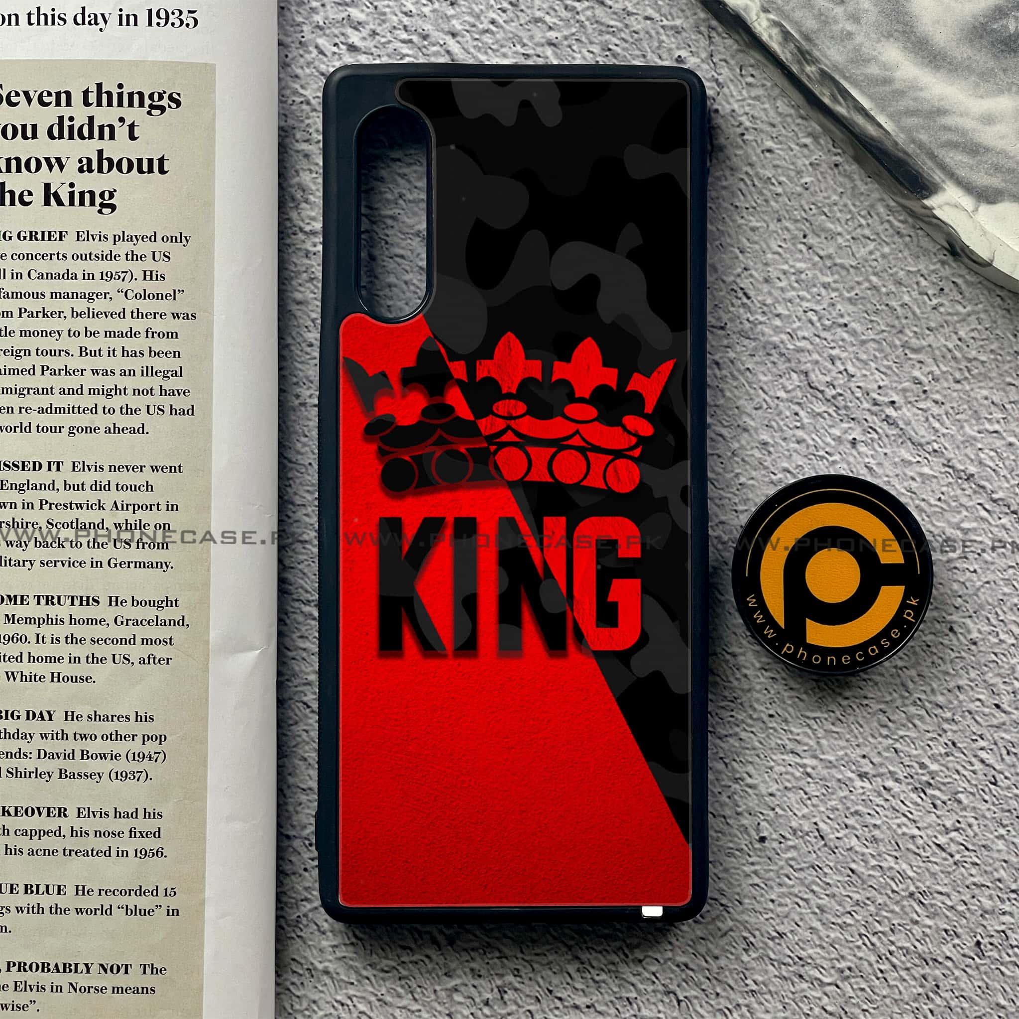LG Velvet - King 2.0 Series - Premium Printed Glass soft Bumper shock Proof Case
