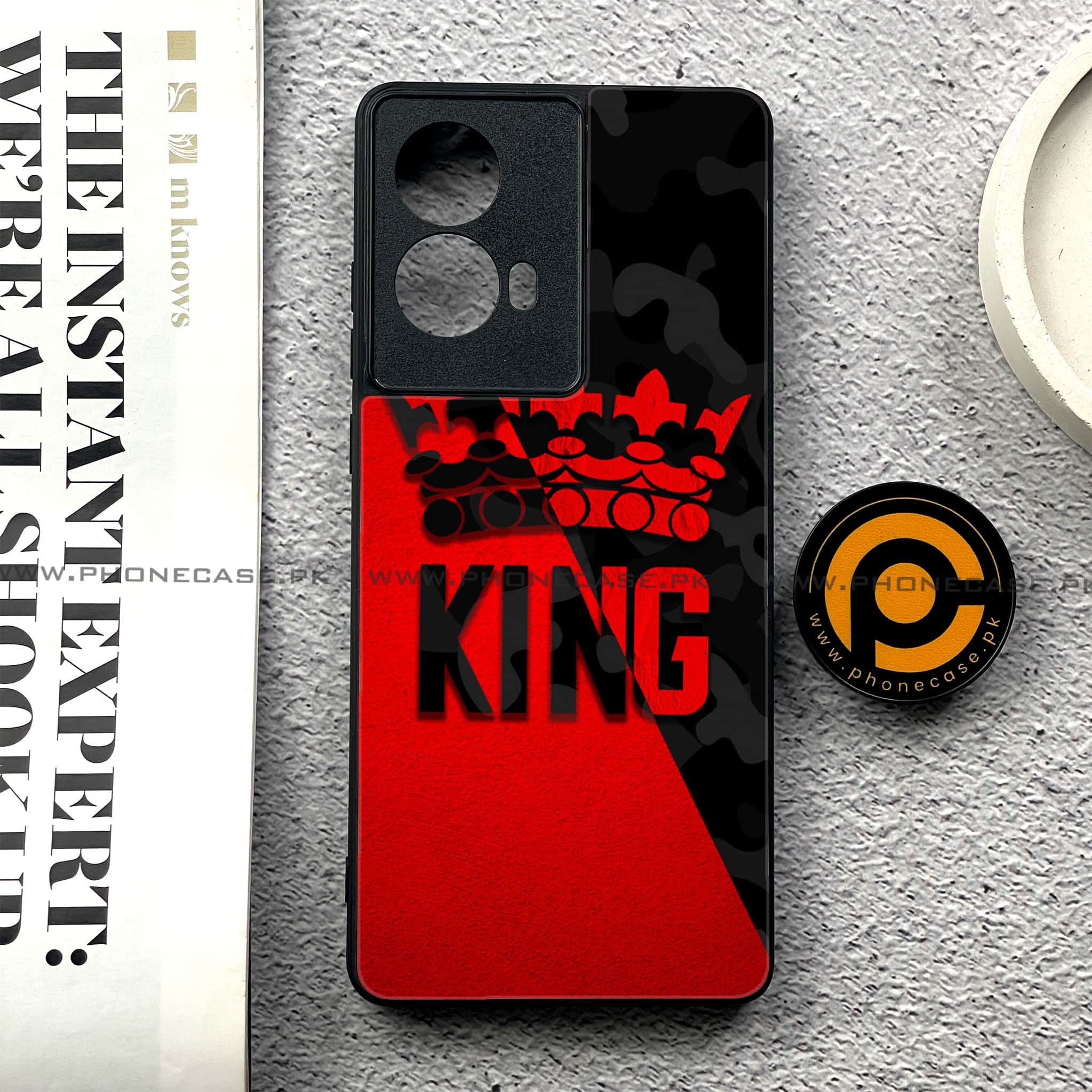 Moto G85 - King 2.0 Series - Premium Printed Glass soft Bumper shock Proof Case