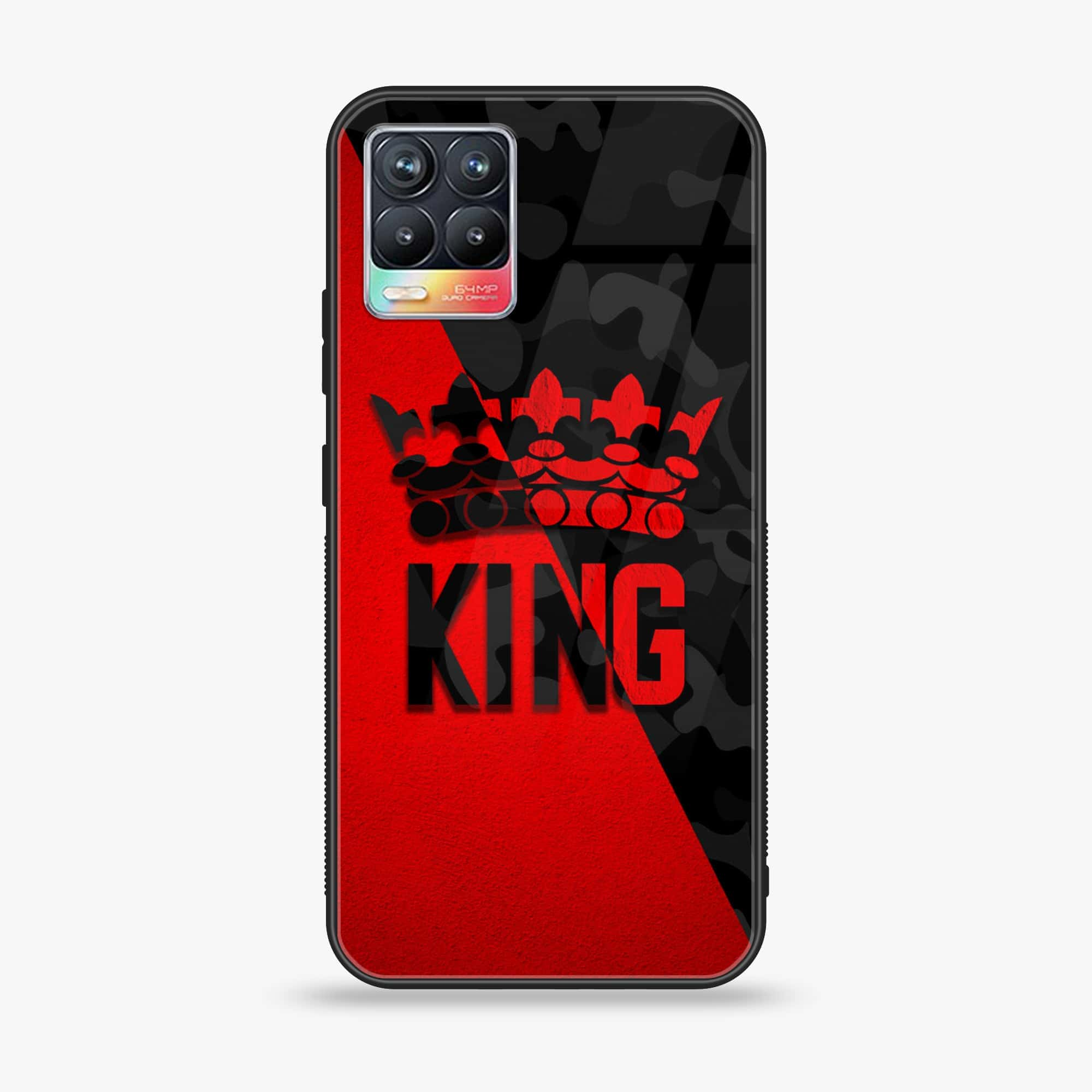 Realme 8 Pro - King 2.0 Series - Premium Printed Glass soft Bumper shock Proof Case