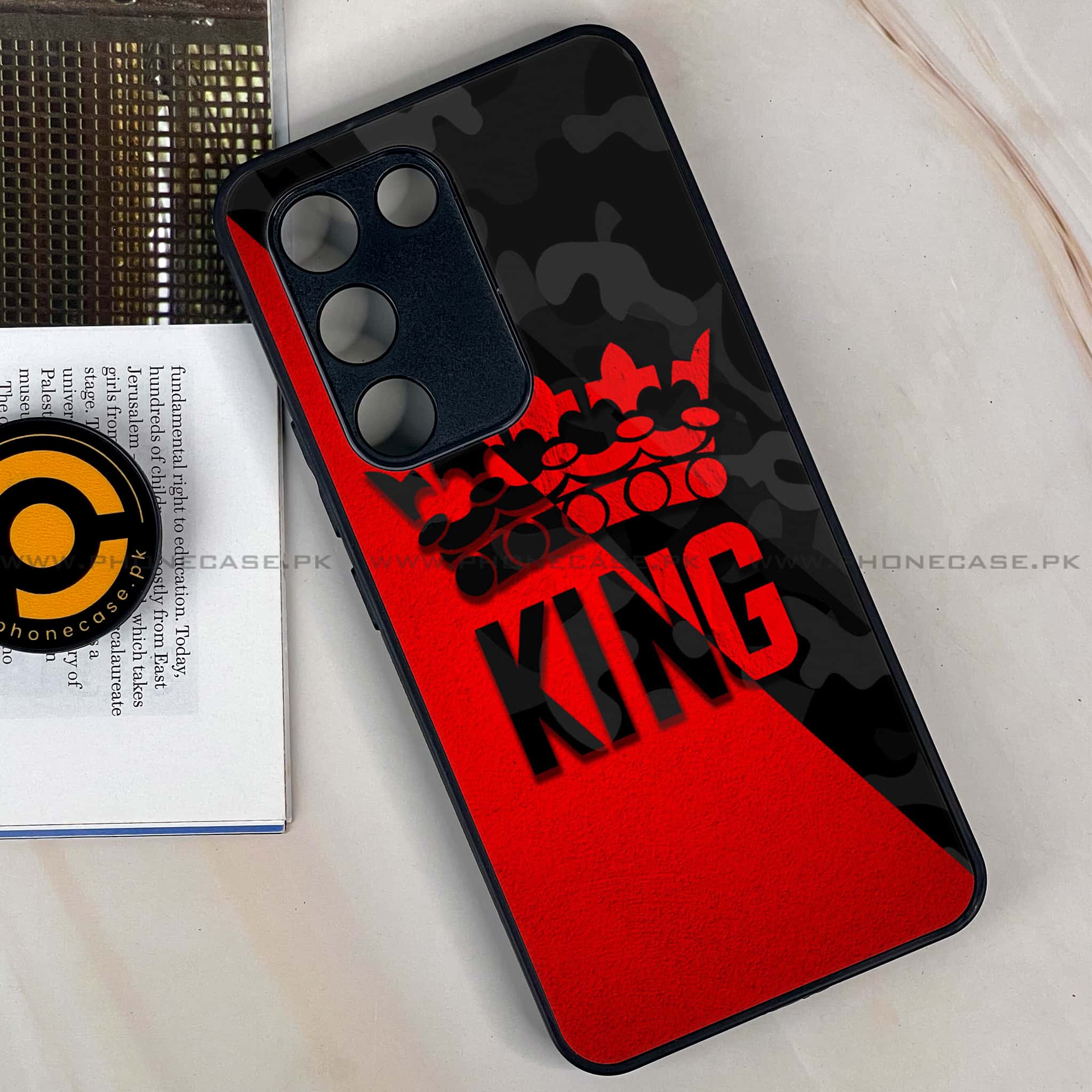 Vivo V30 Lite 4G - King 2.0 Series - Premium Metal Printed soft Bumper shock Proof Case