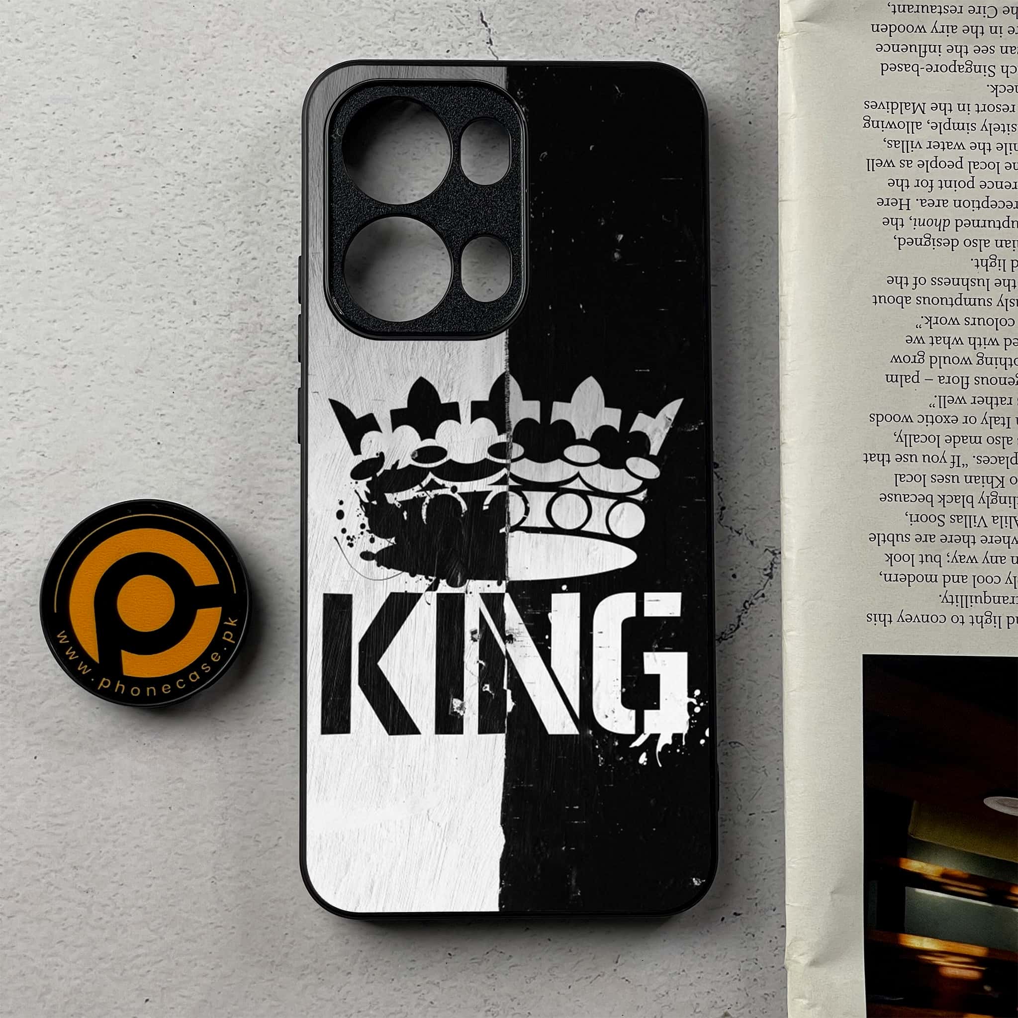 Oppo Reno 13 Pro - King 2.0 Series - Premium Metal Printed Soft Bumper Shockproof Case