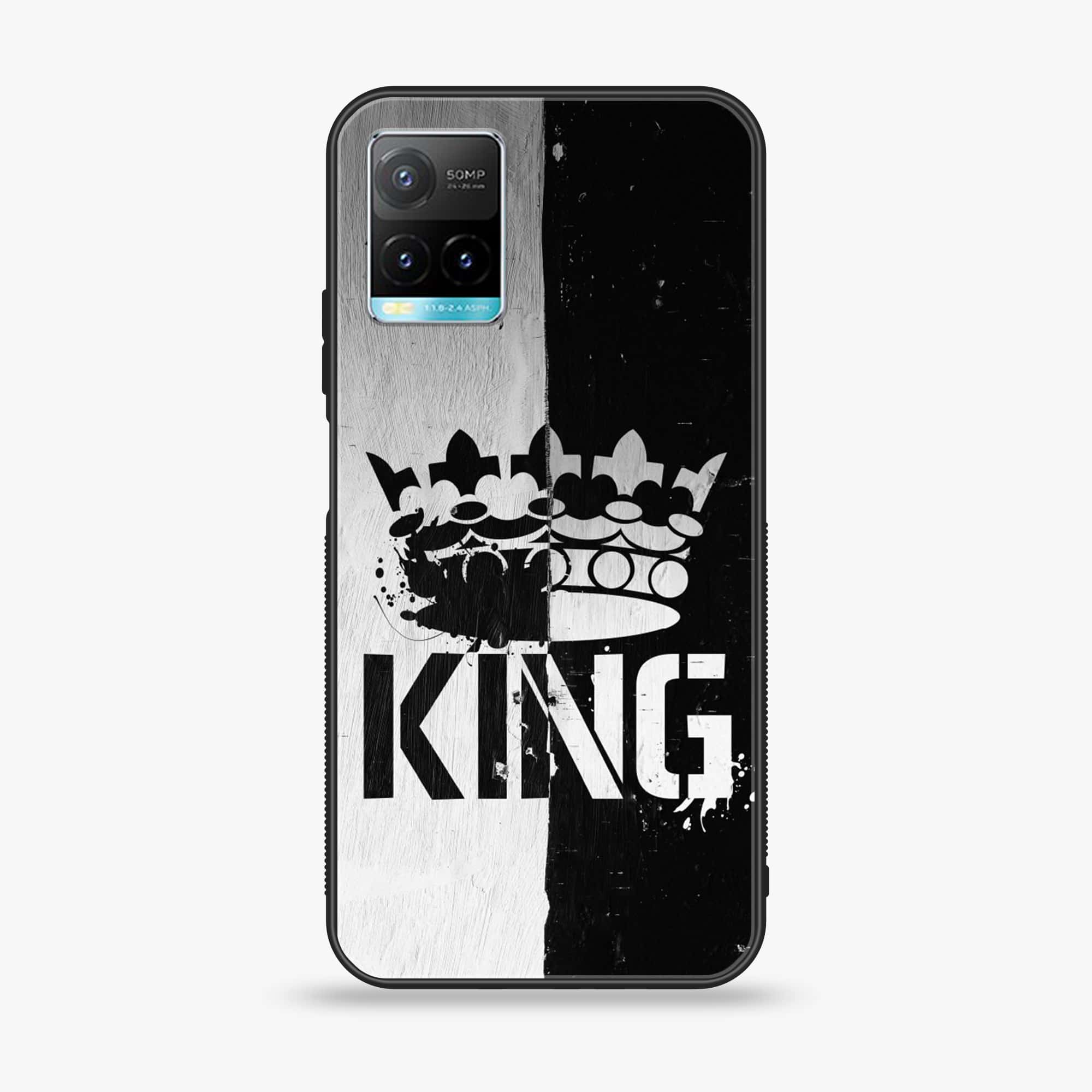Vivo Y33T - King Series V 2.0 Series - Premium Printed Glass soft Bumper shock Proof Case