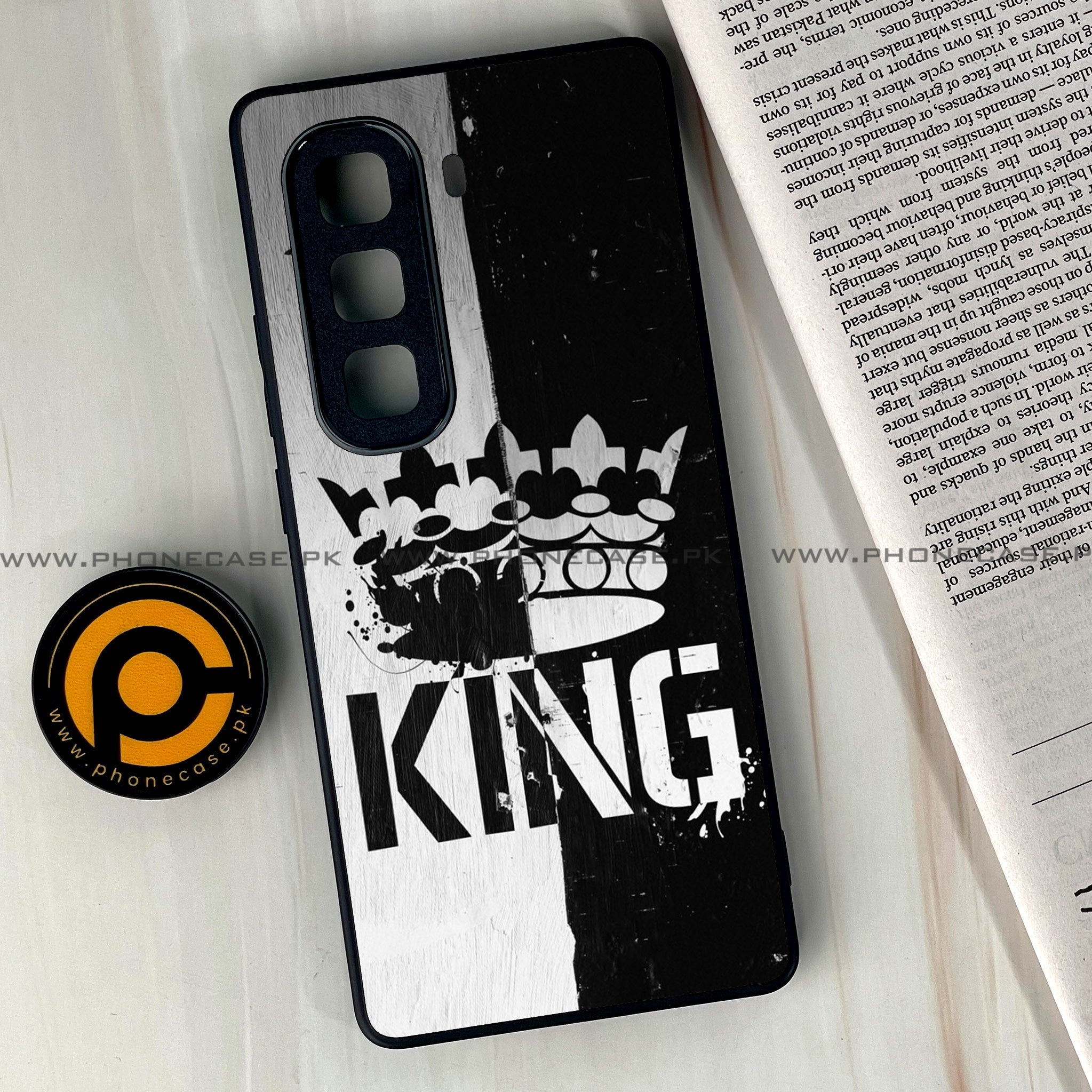 Infinix Hot 60 Pro Plus - King 2.0 Series - Premium Metal Printed soft Bumper shock Proof Case