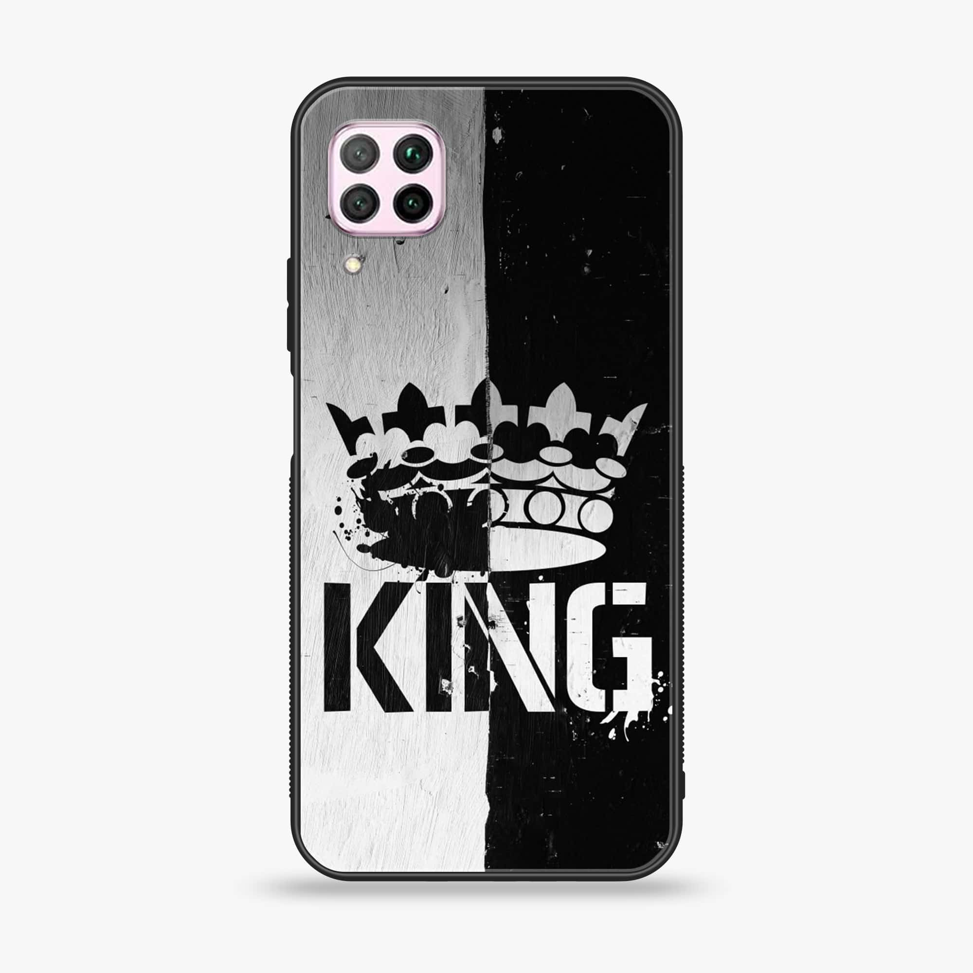 Huawei Nova 7i - King Series V 2.0 - Series  Premium Printed Glass soft Bumper shock Proof Case