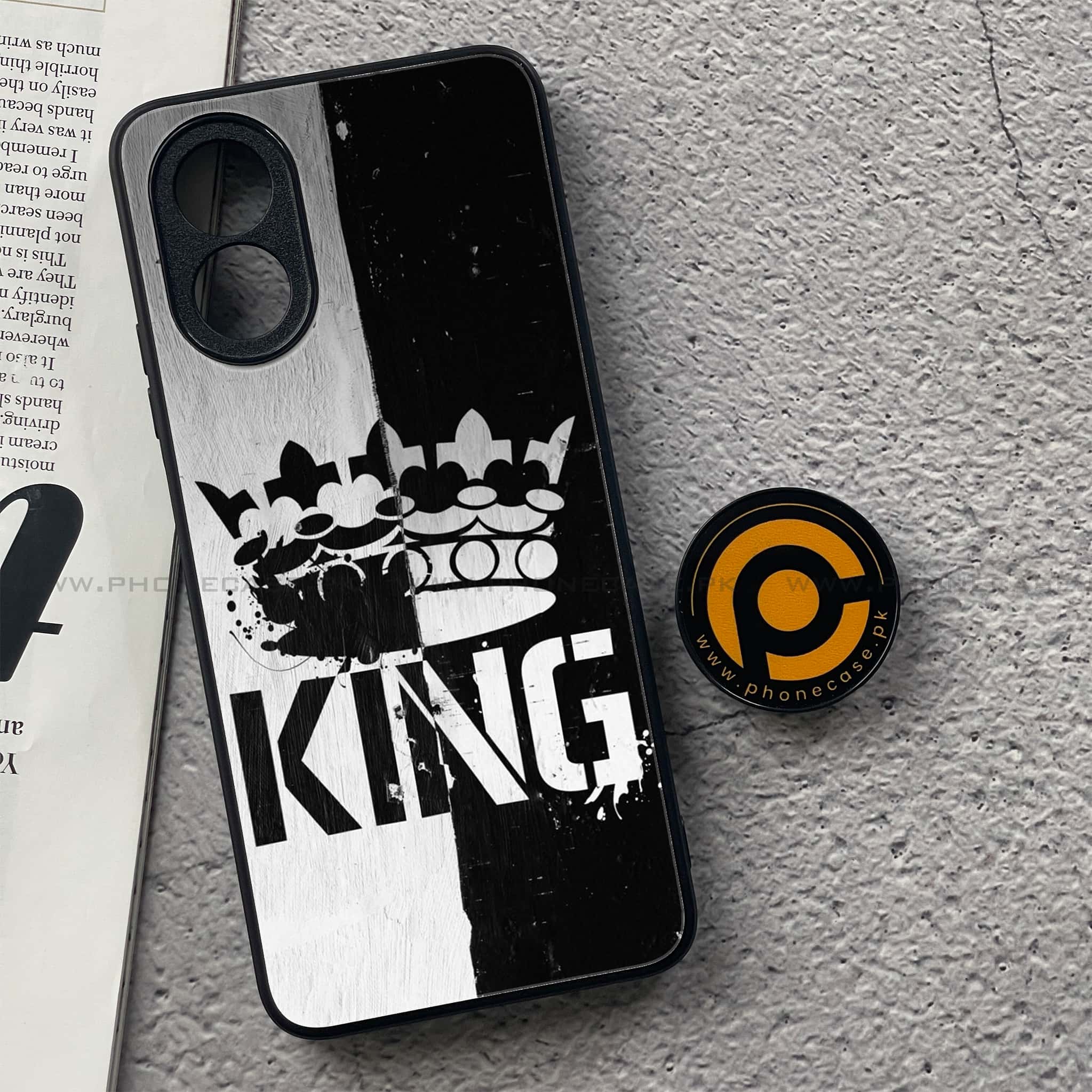 Oppo A18 4G - King 2.0 Series - Premium Printed Glass soft Bumper shock Proof Case