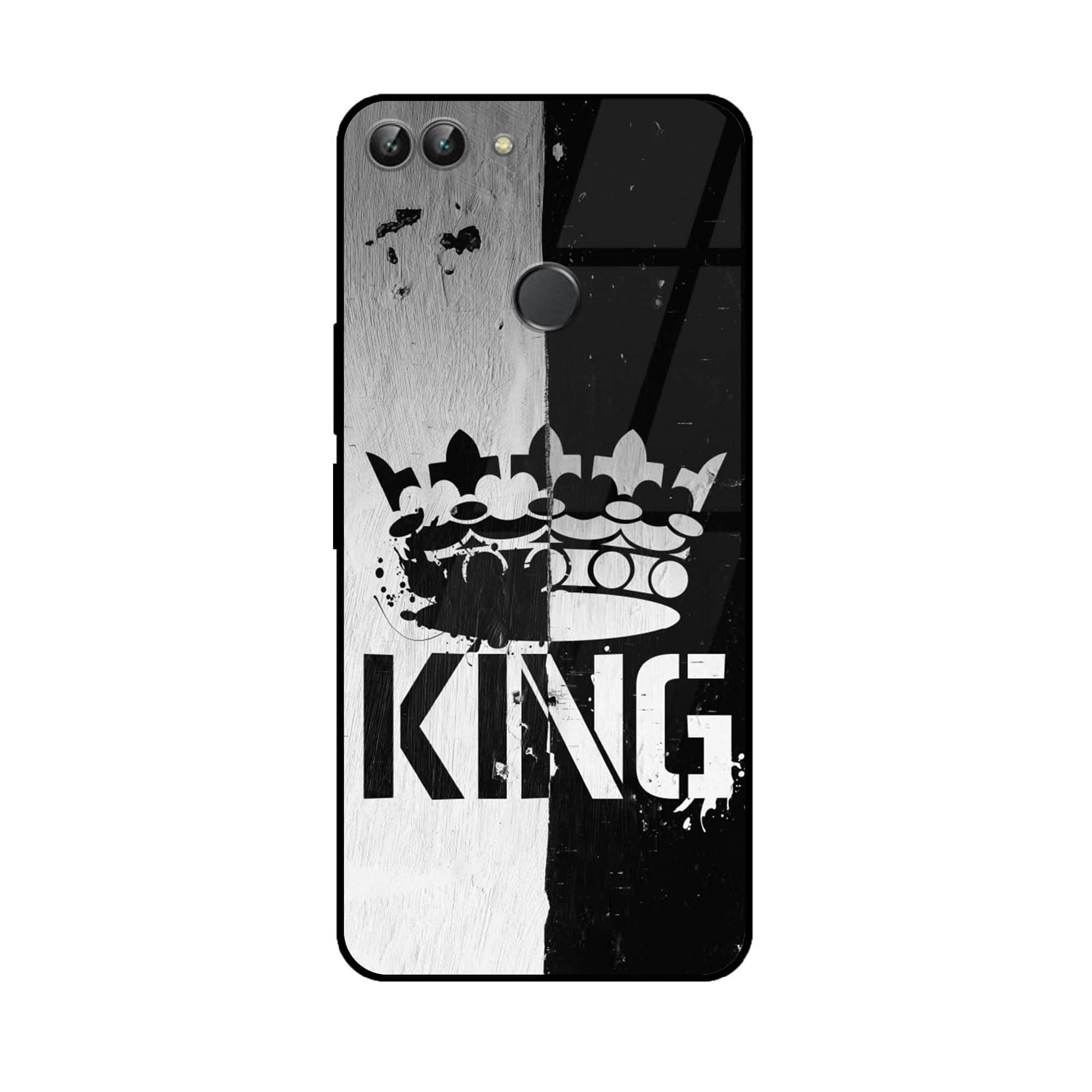 Huawei P Smart - King 2.0 Series - Premium Printed Glass soft Bumper shock Proof Case