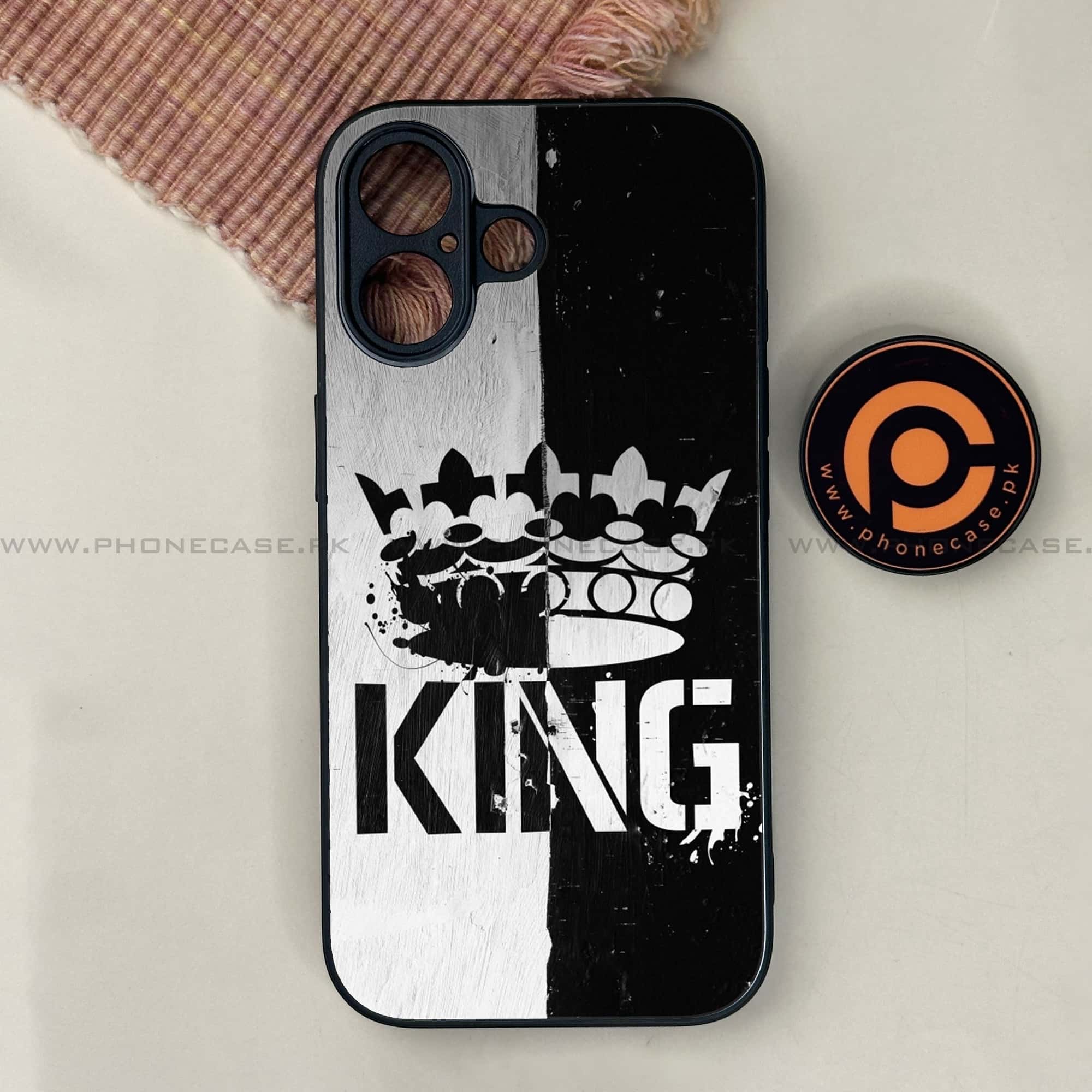 iPhone 17 - King 2.0 Series - Premium Printed Glass soft Bumper shock Proof Case