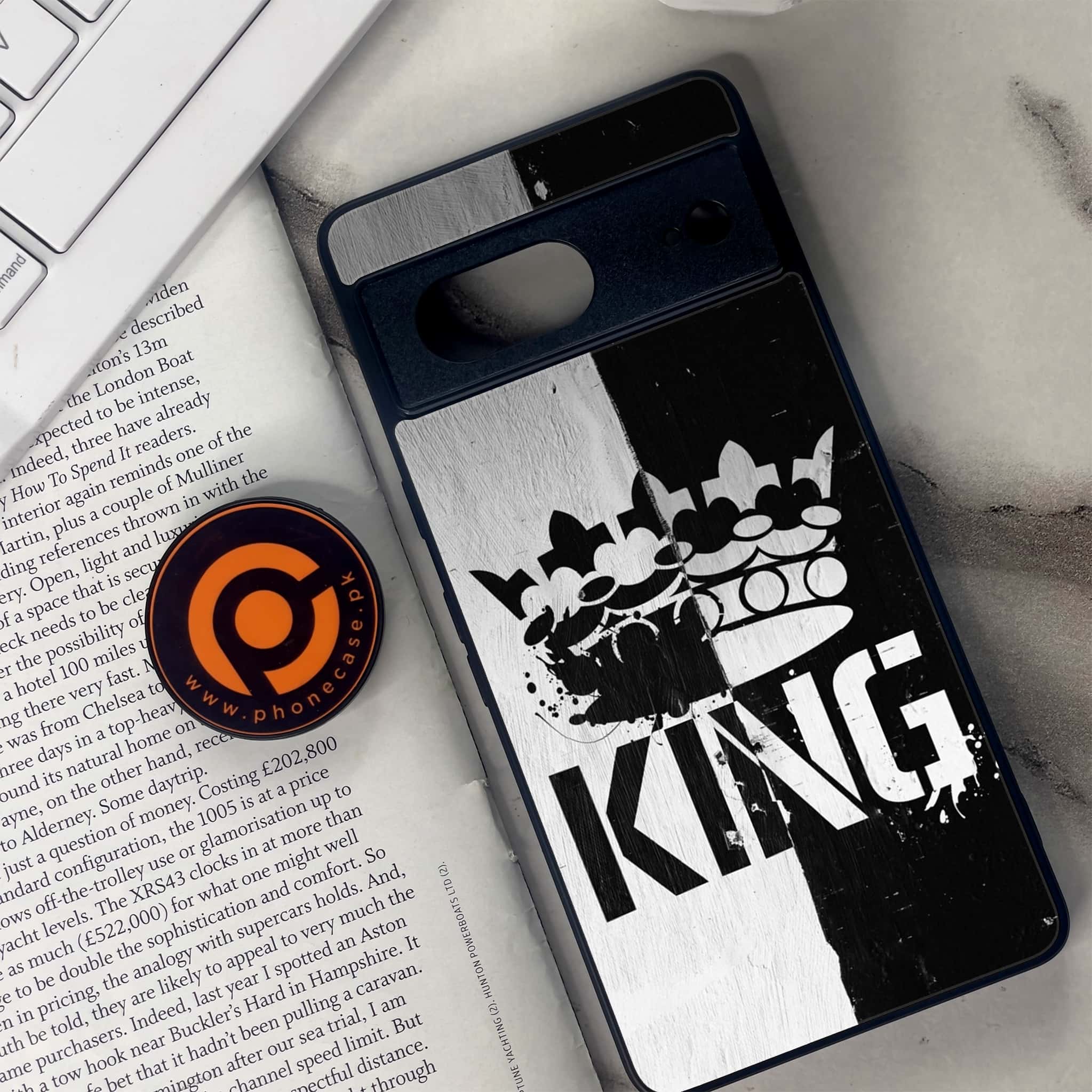 Google Pixel 7 - King Series V 2.0 - Premium Metal Printed soft Bumper Shock Proof Case