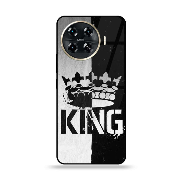 Tecno Spark 20 pro plus - King 2.0 Design 7 - Premium Printed Glass soft Bumper shock Proof Case CS-18523