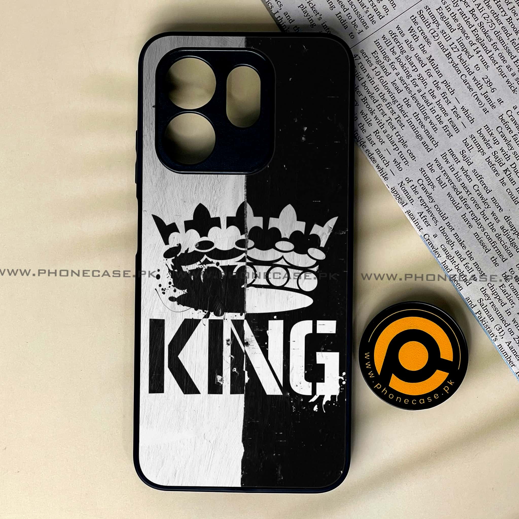 Infinix Smart 9 HD - King V 2.0 Series - Premium Metal Printed soft Bumper shock Proof Case