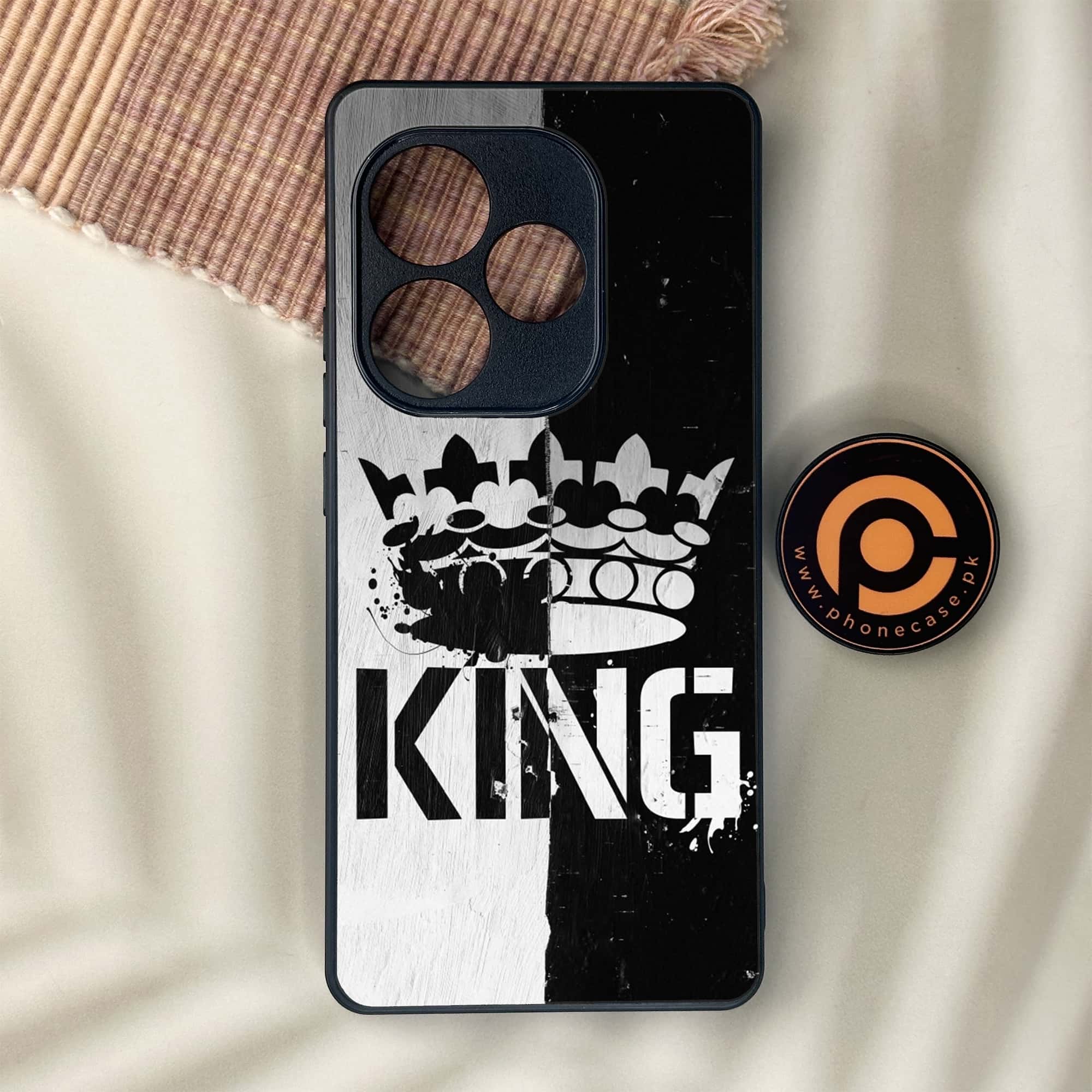 Realme GT 6 - King 2.0 Series - Premium Metal Printed soft Bumper shock Proof Case