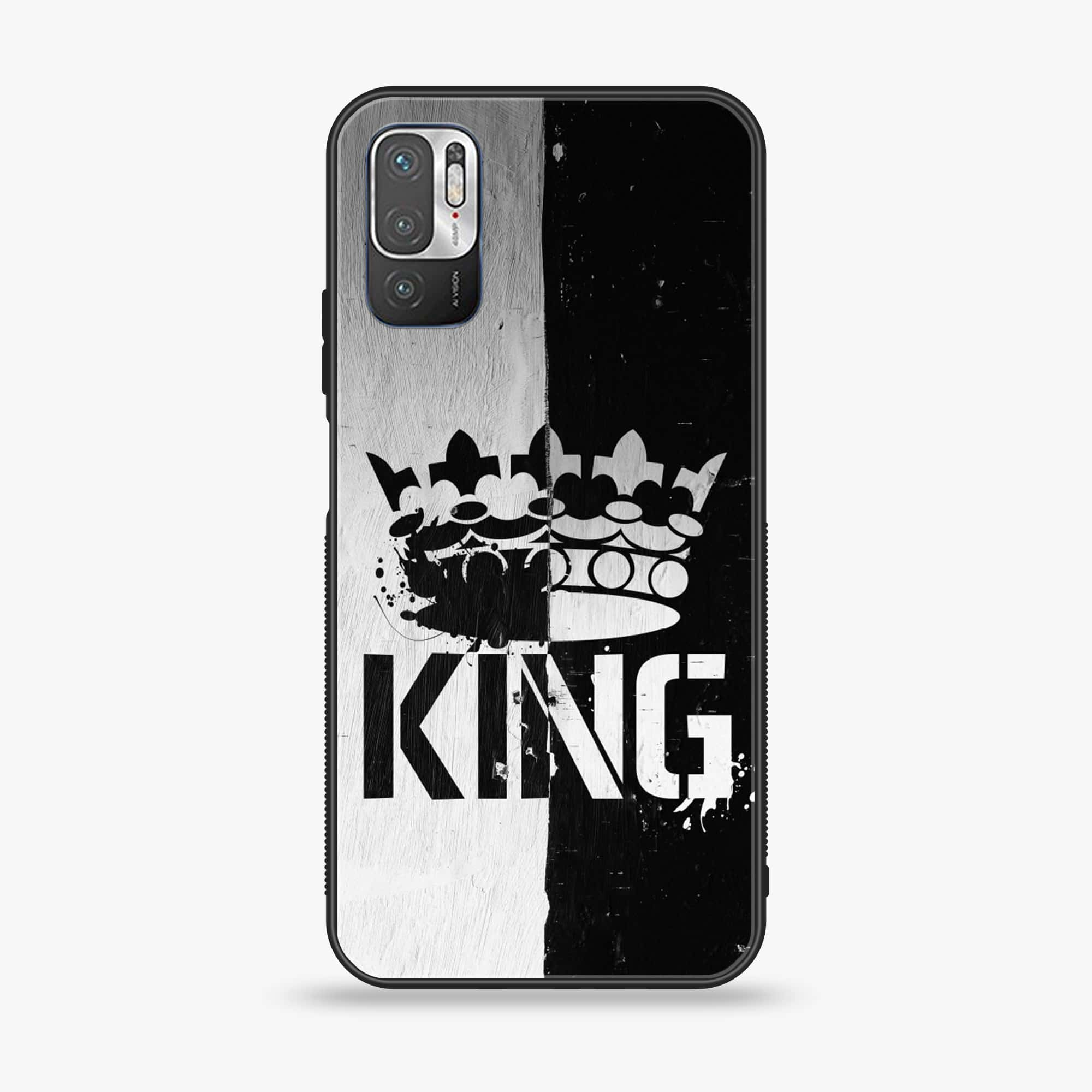 Xiaomi Redmi Note 10 5G - King 2.0 Series - Premium Printed Glass soft Bumper shock Proof Case