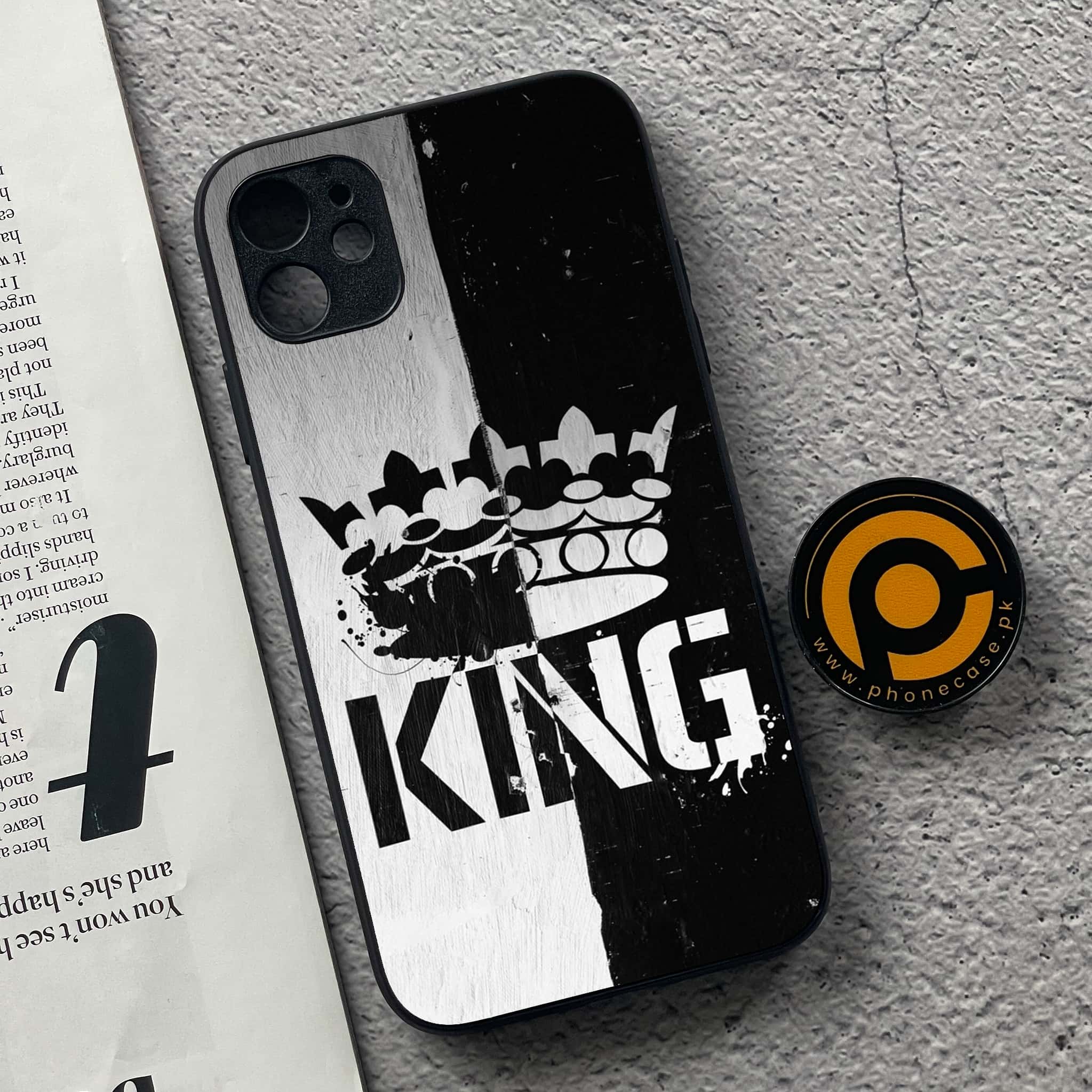 iPhone 11  King Series v2.0 Premium Printed Glass soft Bumper shock Proof Case