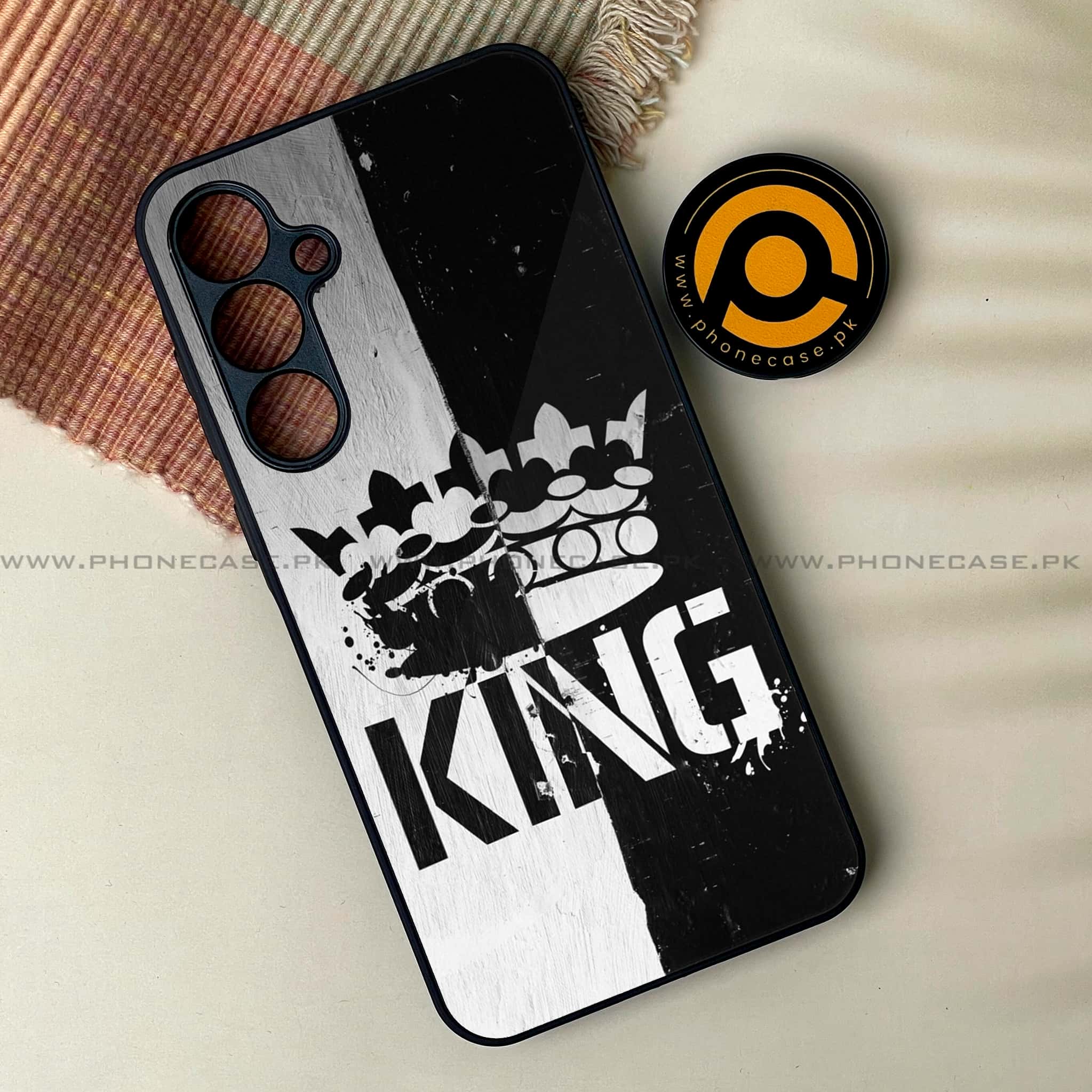 Samsung Galaxy A04s - King Series - Premium Printed Glass soft Bumper shock Proof Case
