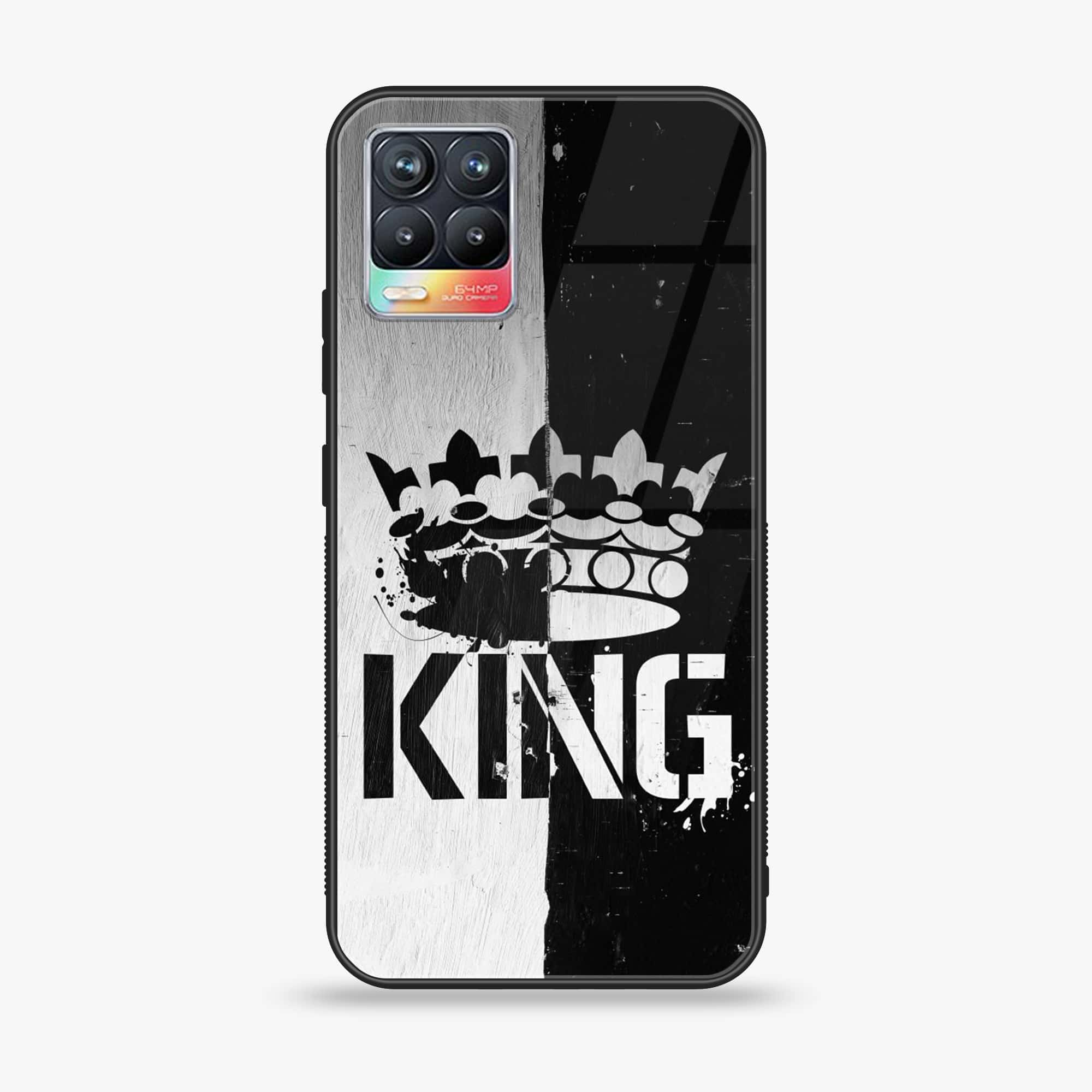 Realme 8 Pro - King 2.0 Series - Premium Printed Glass soft Bumper shock Proof Case