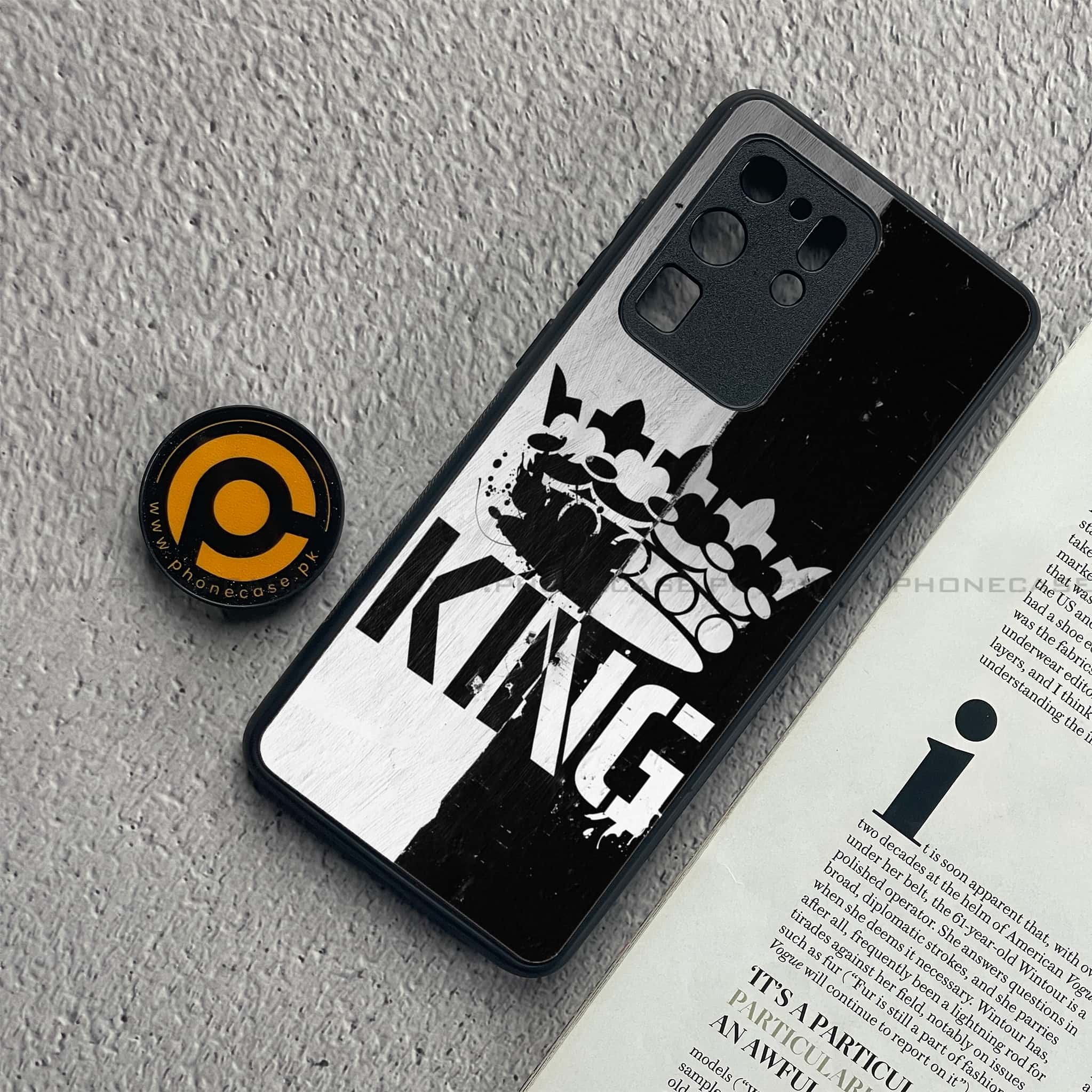 Samsung Galaxy S20 Ultra - King Series V2.0 - Premium Printed Glass soft Bumper shock Proof Case