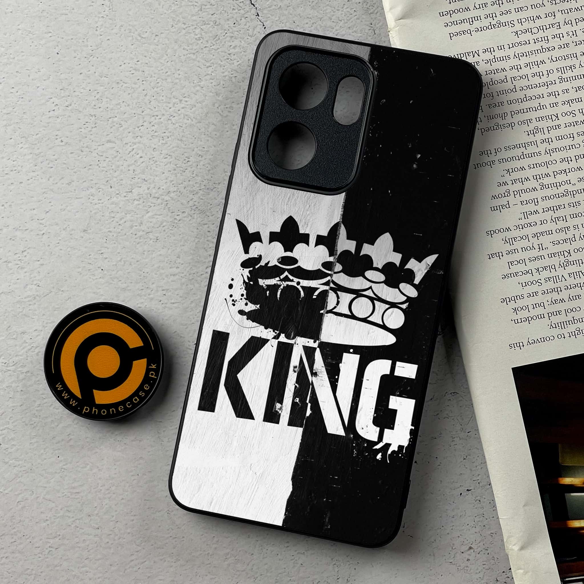 Oppo Reno 14F - King 2.0 Series - Premium Metal Printed Soft Bumper Shockproof Case