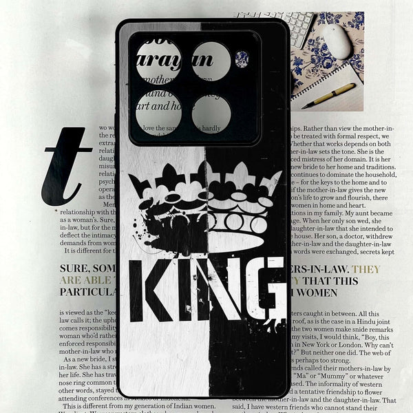 Infinix Note 40 Pro 4G - King 2.0 Design 7 - Premium Printed Glass soft Bumper shock Proof Case CS-17686