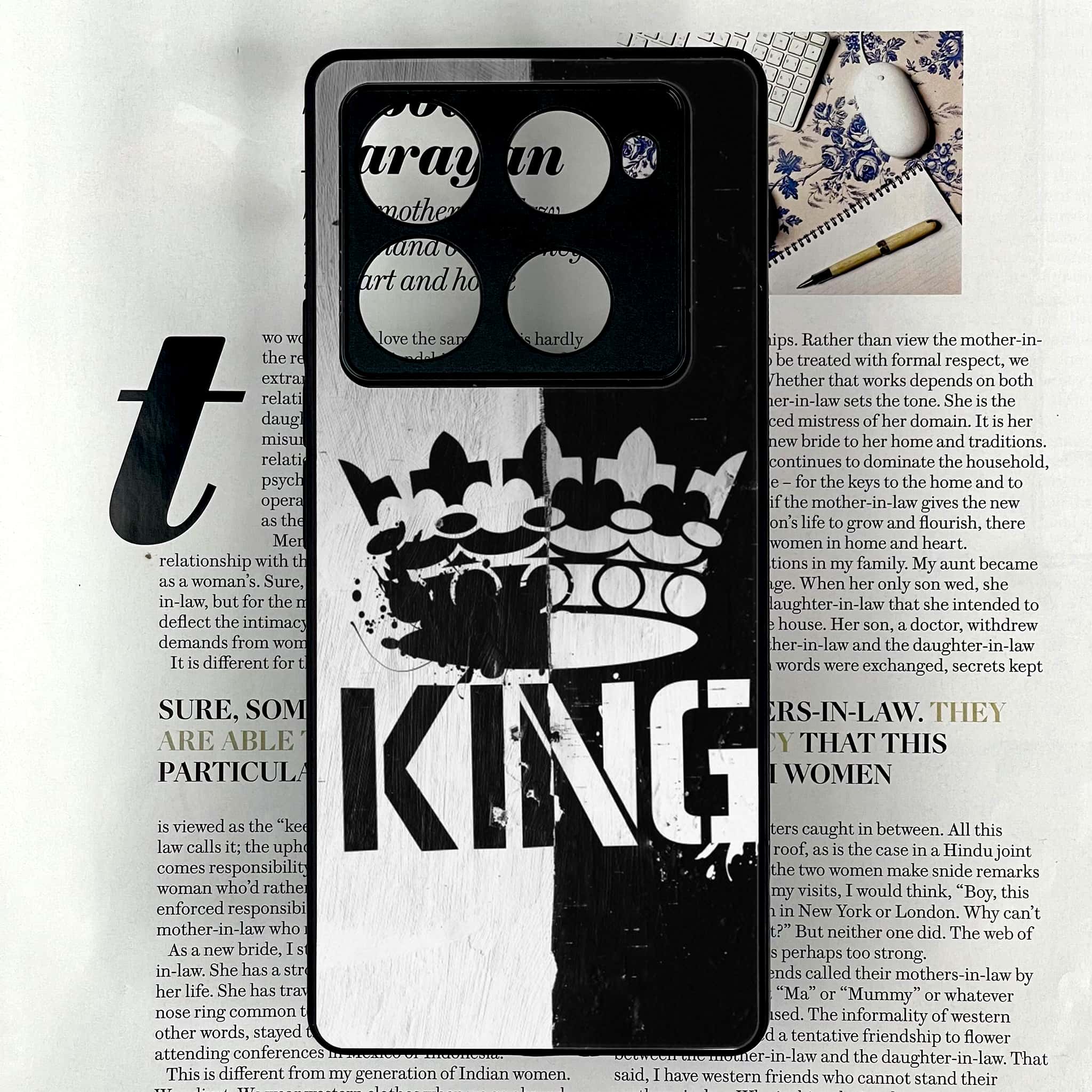Infinix Note 40 Pro Plus - King 2.0 Series - Premium Metal Printed soft Bumper shock Proof Case