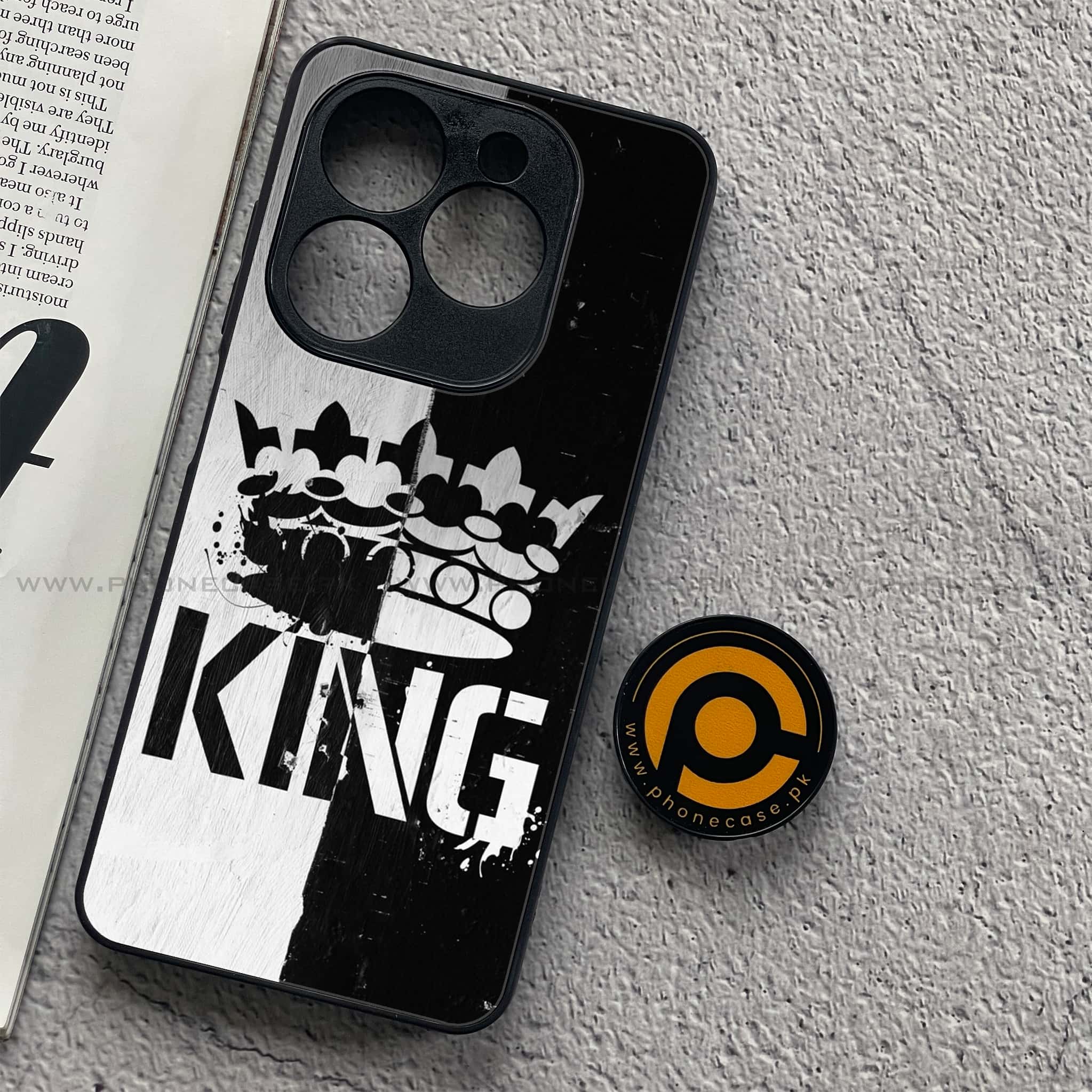 Infinix Smart 8 Pro - King Series V 2.0 - Premium Metal Printed soft Bumper shock Proof Case