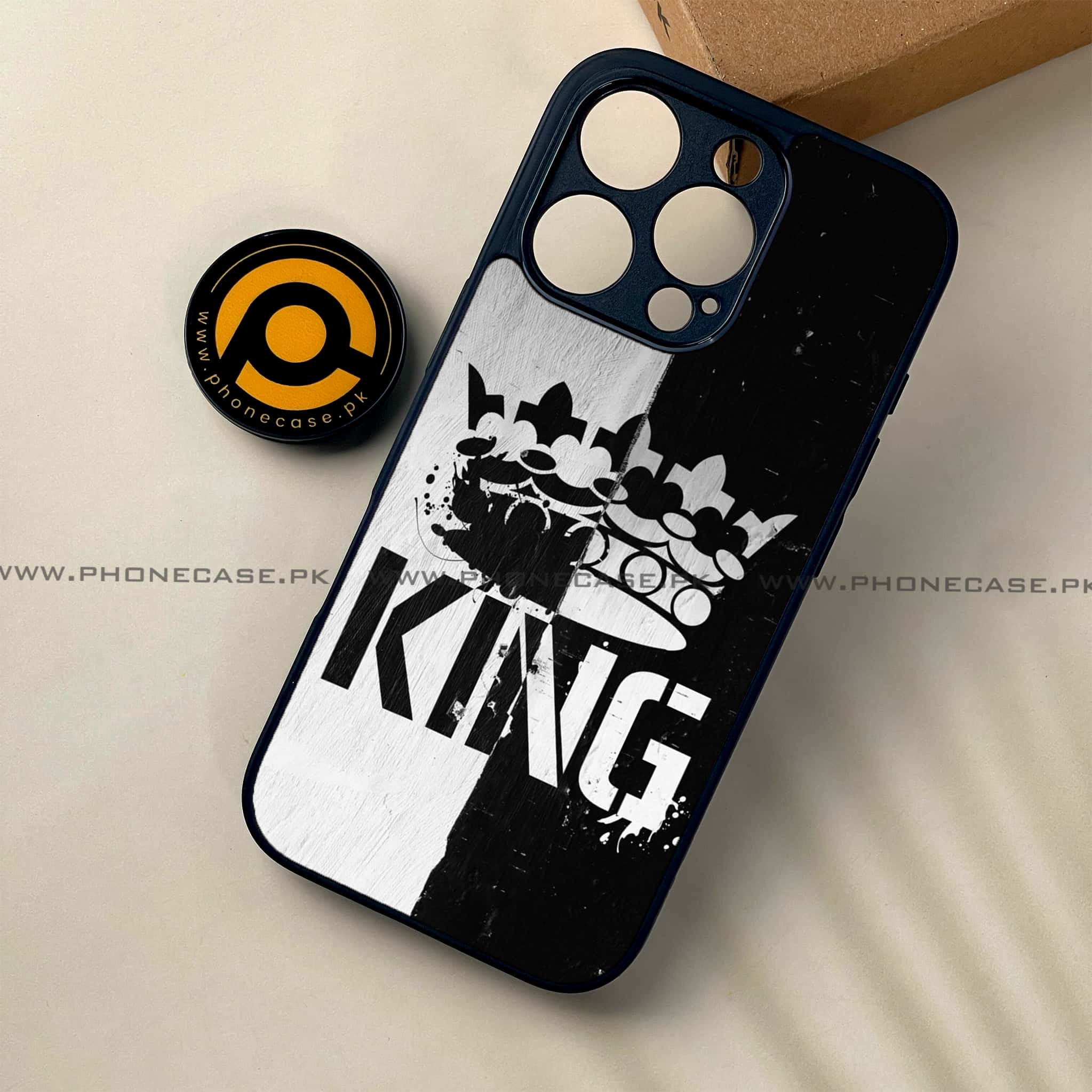 iPhone 16 Pro - King 2.0 Series - Premium Printed Glass soft Bumper shock Proof Case