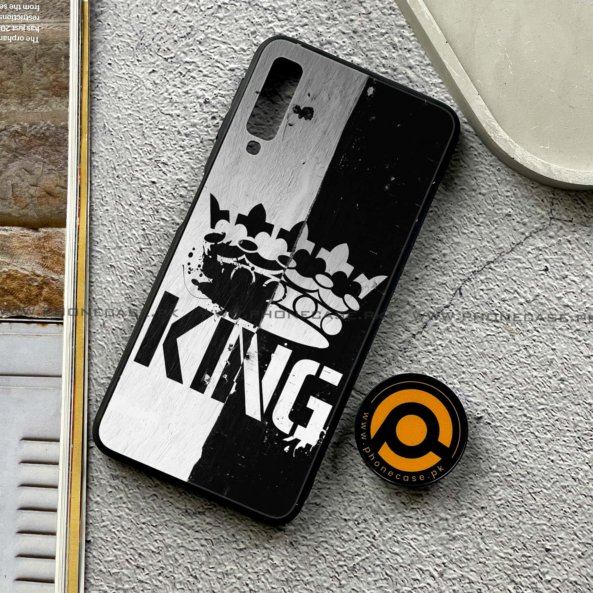 Galaxy A7 2018 - King 2.0 Series - Premium Printed Metal soft Bumper shock Proof Case