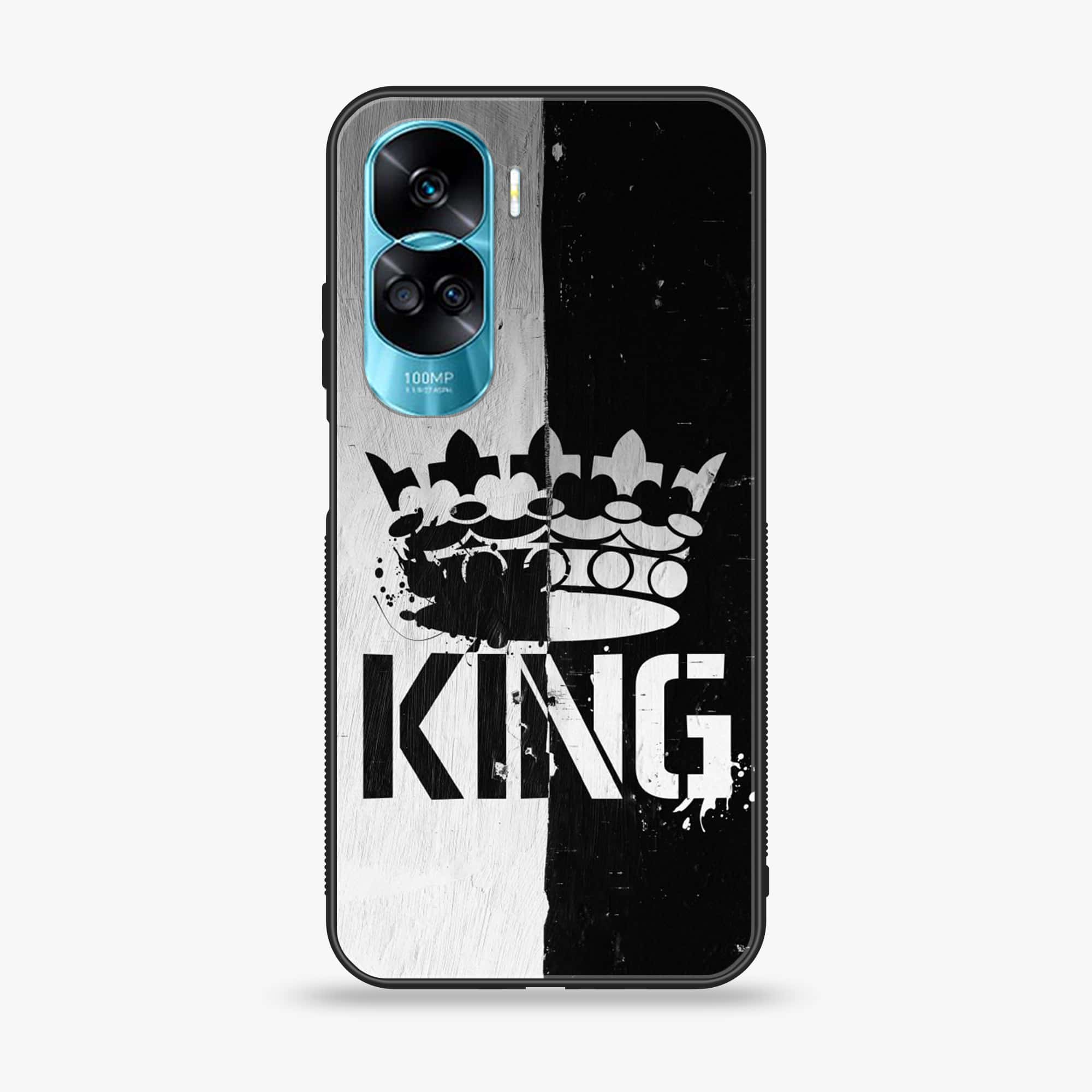 Honor 90 Lite - King 2.0 Series - Premium Printed Glass soft Bumper shock Proof Case