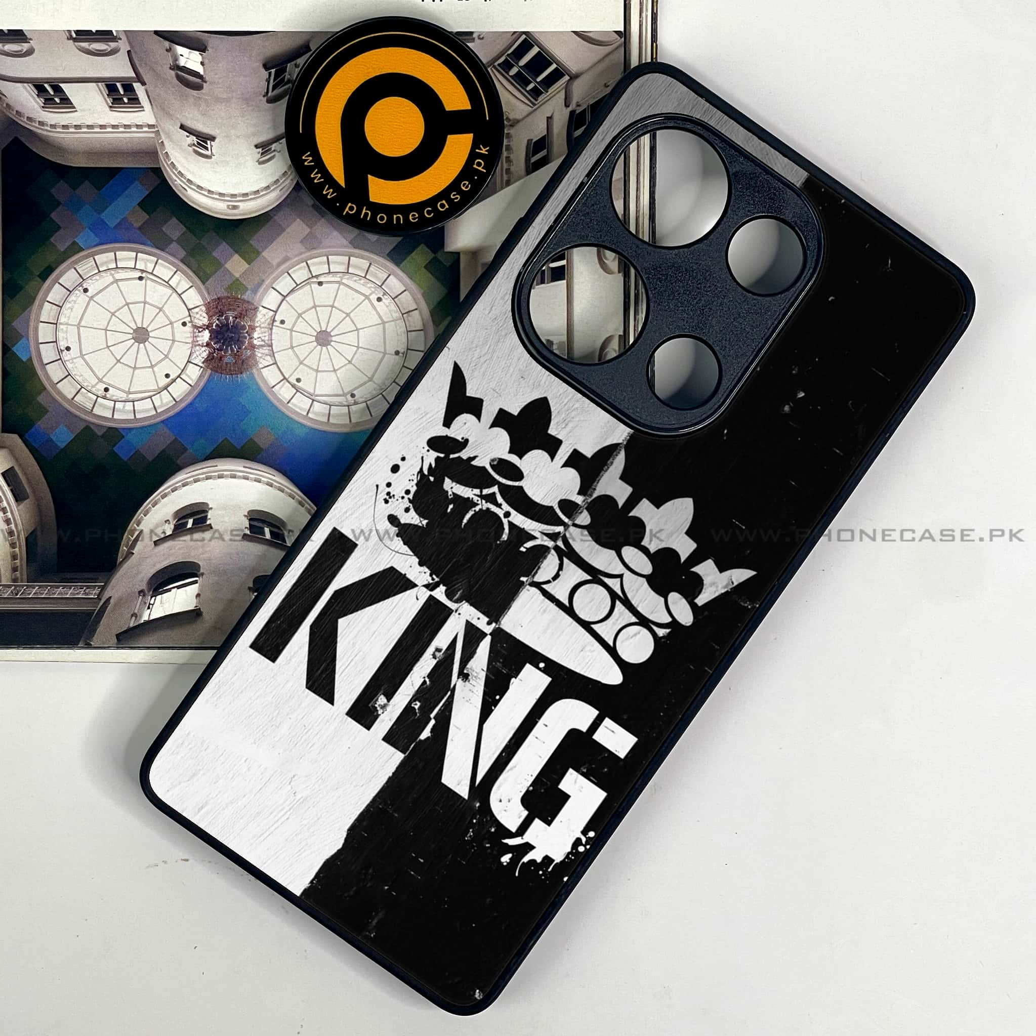 Redmi Note 13 Pro 4G - King Series V 2.0 - Premium Metal Printed soft Bumper shock Proof Case