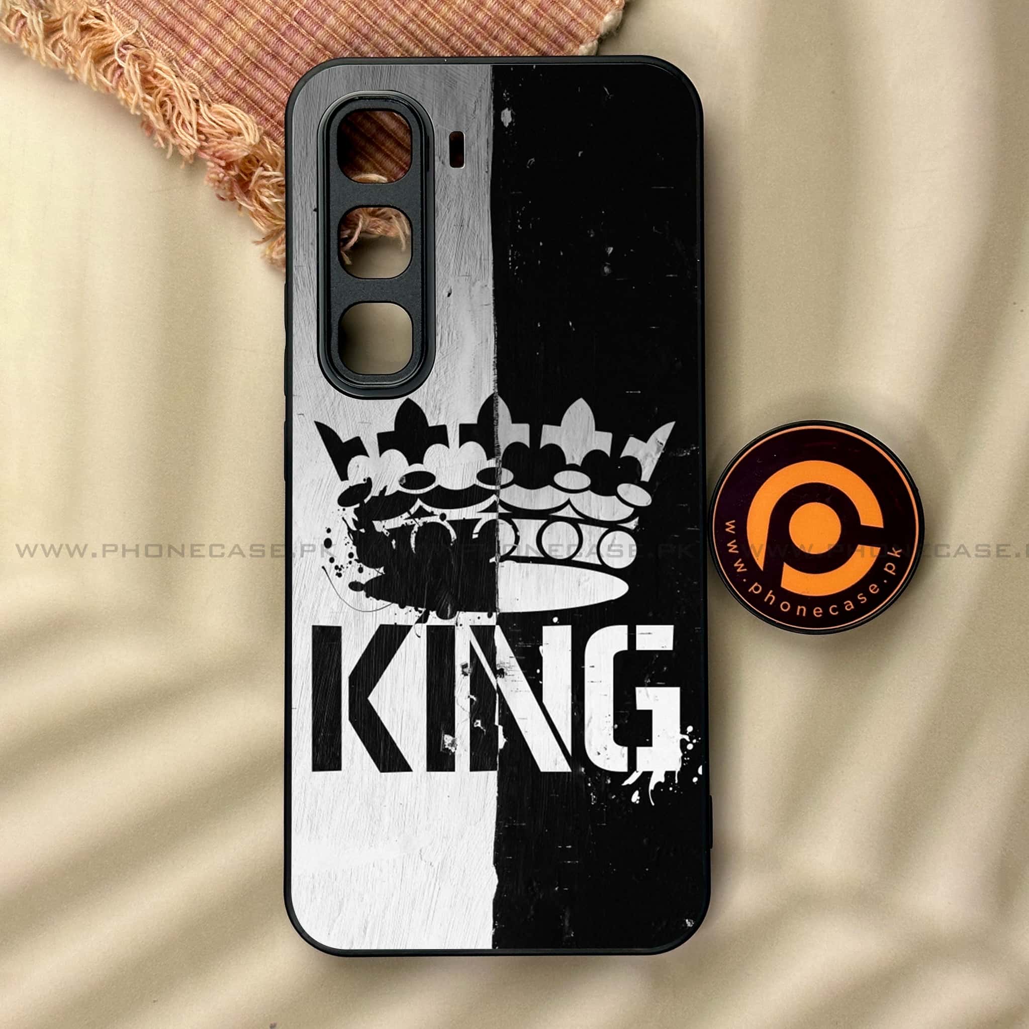Infinix Hot 60 Pro - King 2.0 Series - Premium Metal Printed soft Bumper shock Proof Case