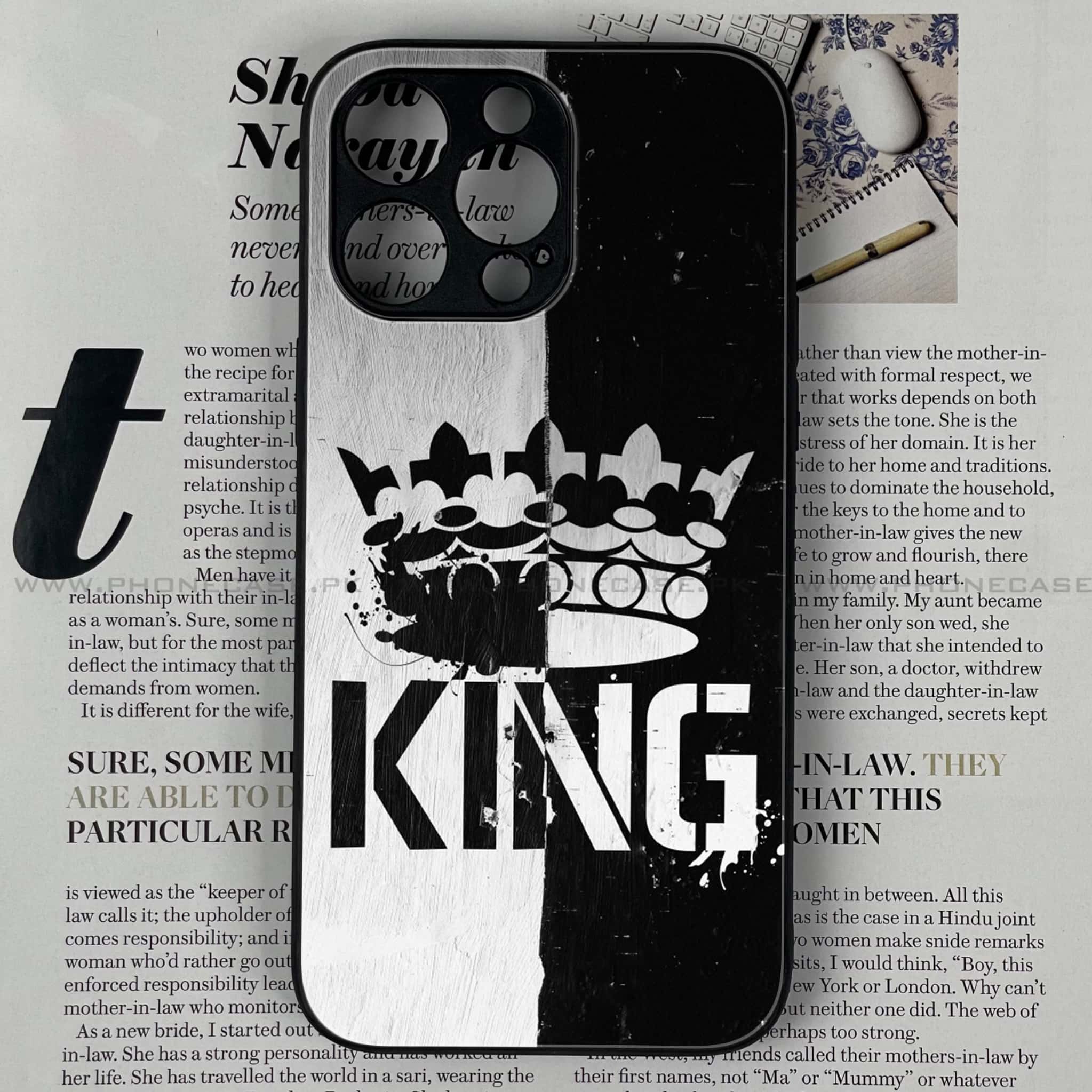 iPhone 12 Pro Max   - King Series V 2.0   Series - Premium Metal Printed soft Bumper shock Proof Case