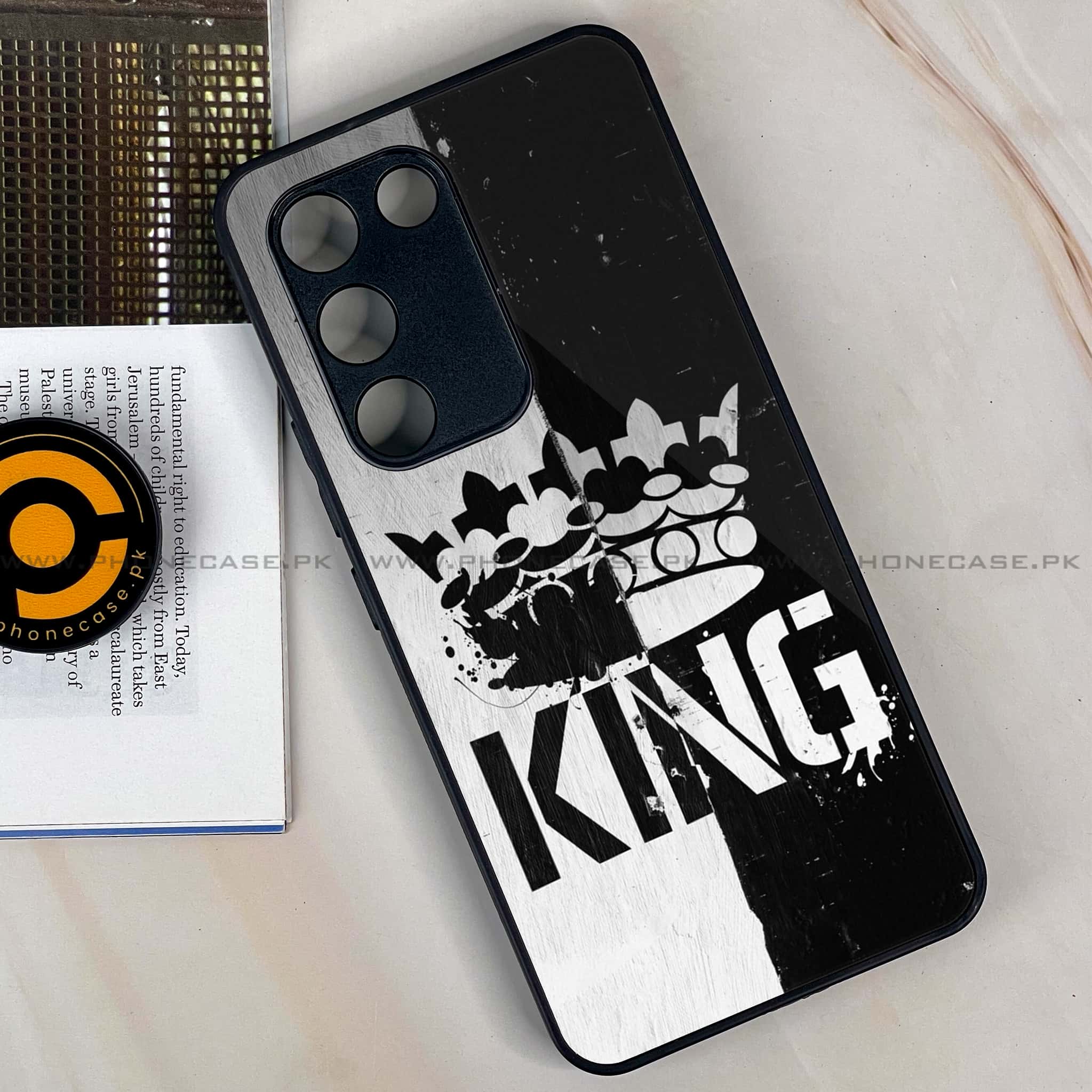 Vivo V30 Lite 4G - King 2.0 Series - Premium Metal Printed soft Bumper shock Proof Case