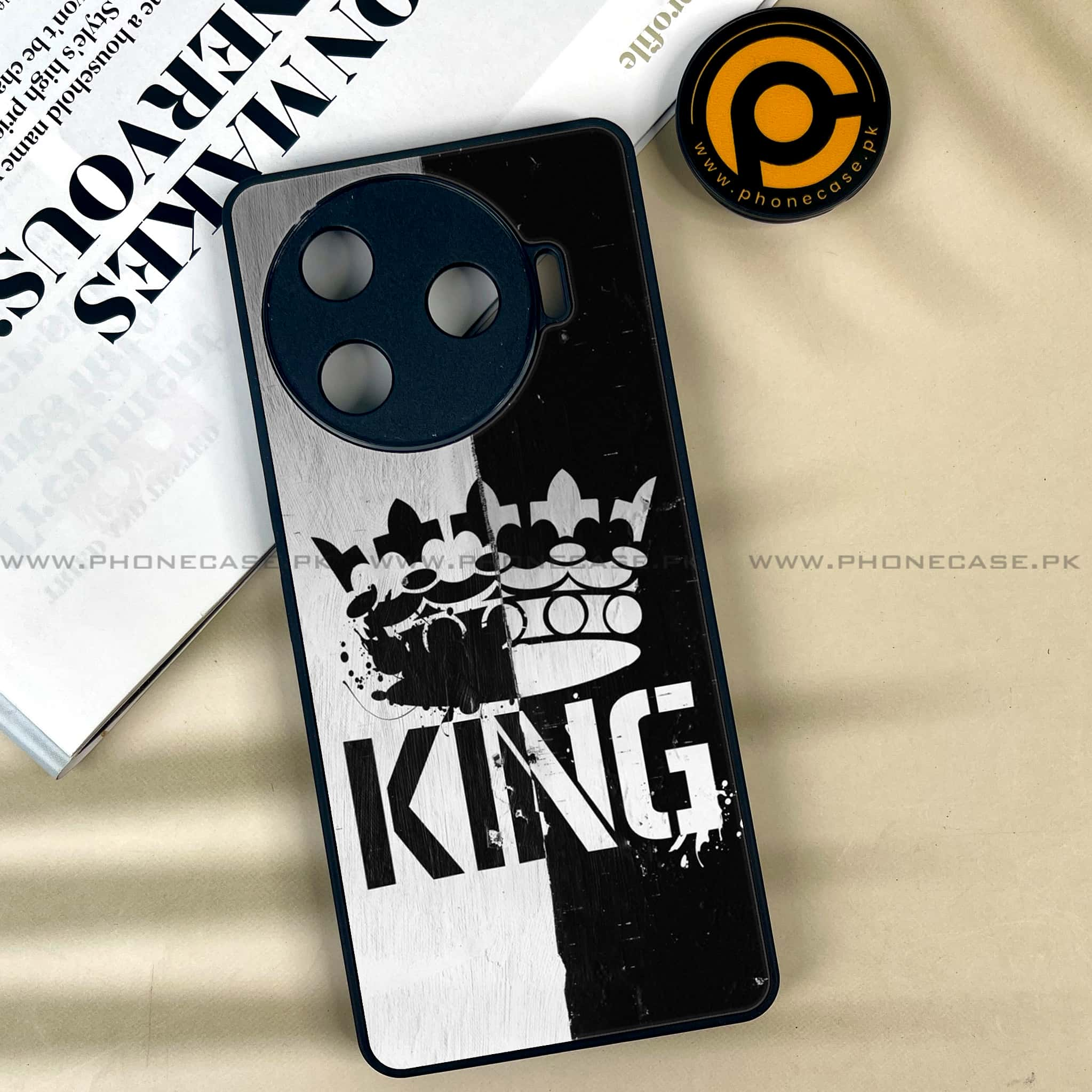 Tecno Camon 30 Pro - King 2.0 Series - Premium Printed Glass soft Bumper shock Proof Case