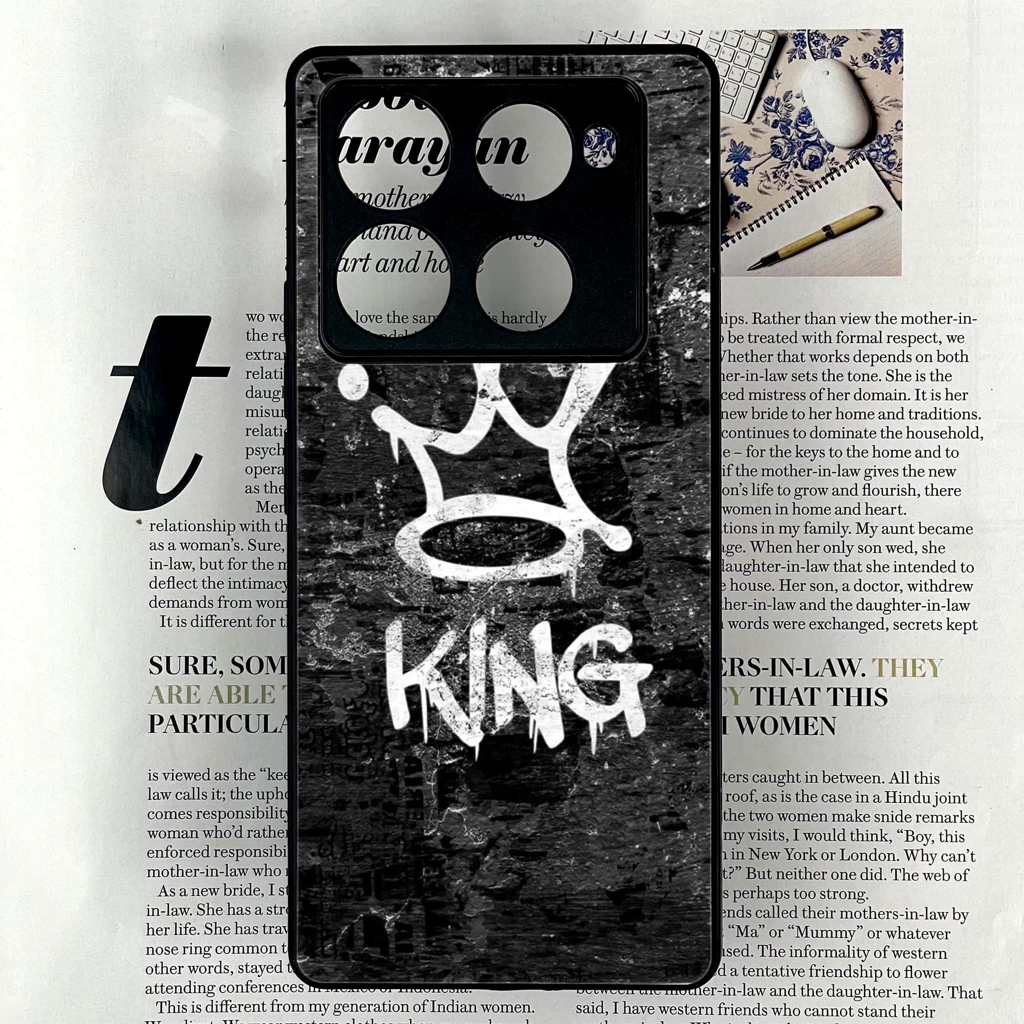 Infinix Note 40 Pro Plus - King 2.0 Series - Premium Metal Printed soft Bumper shock Proof Case