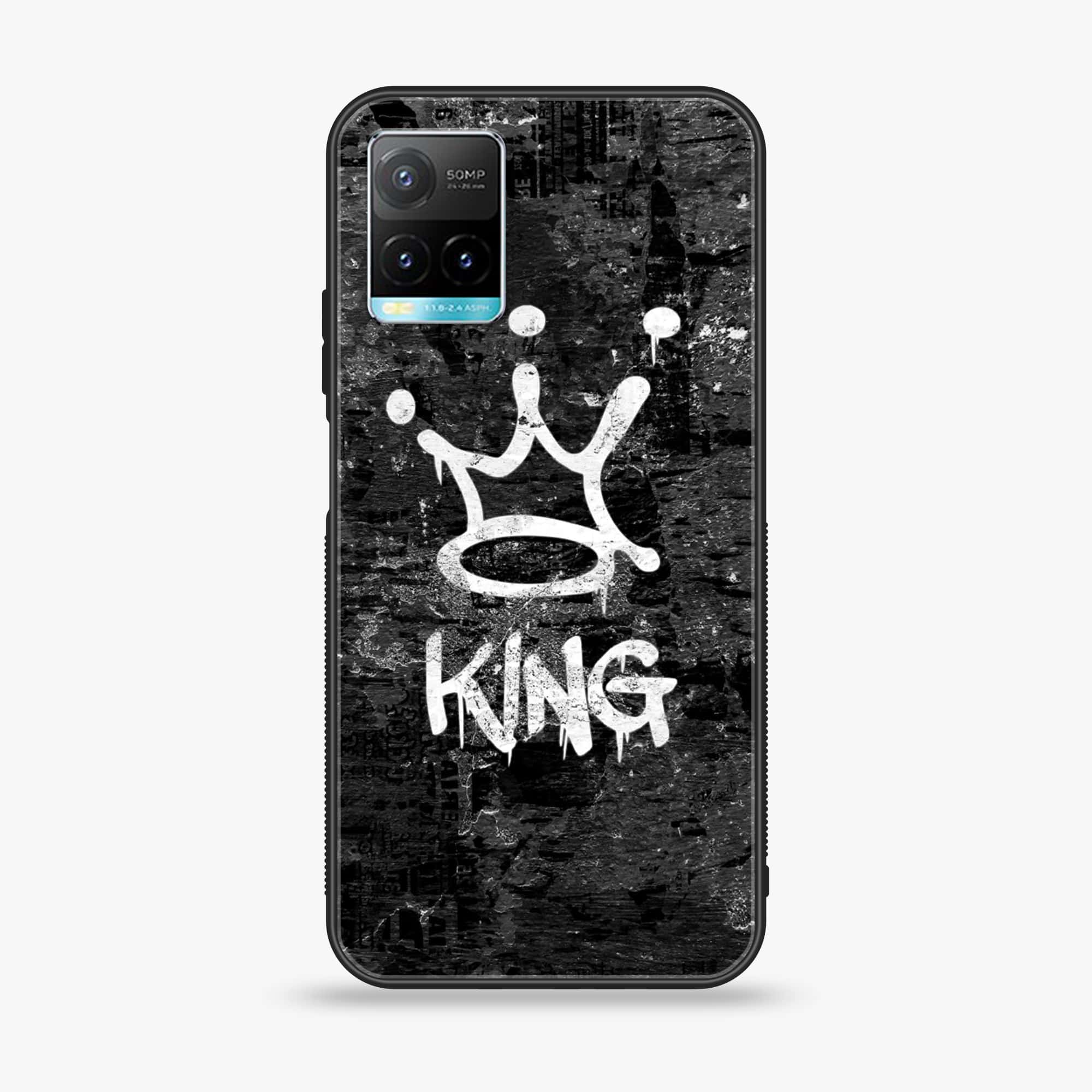 Vivo Y33T - King Series V 2.0 Series - Premium Printed Glass soft Bumper shock Proof Case