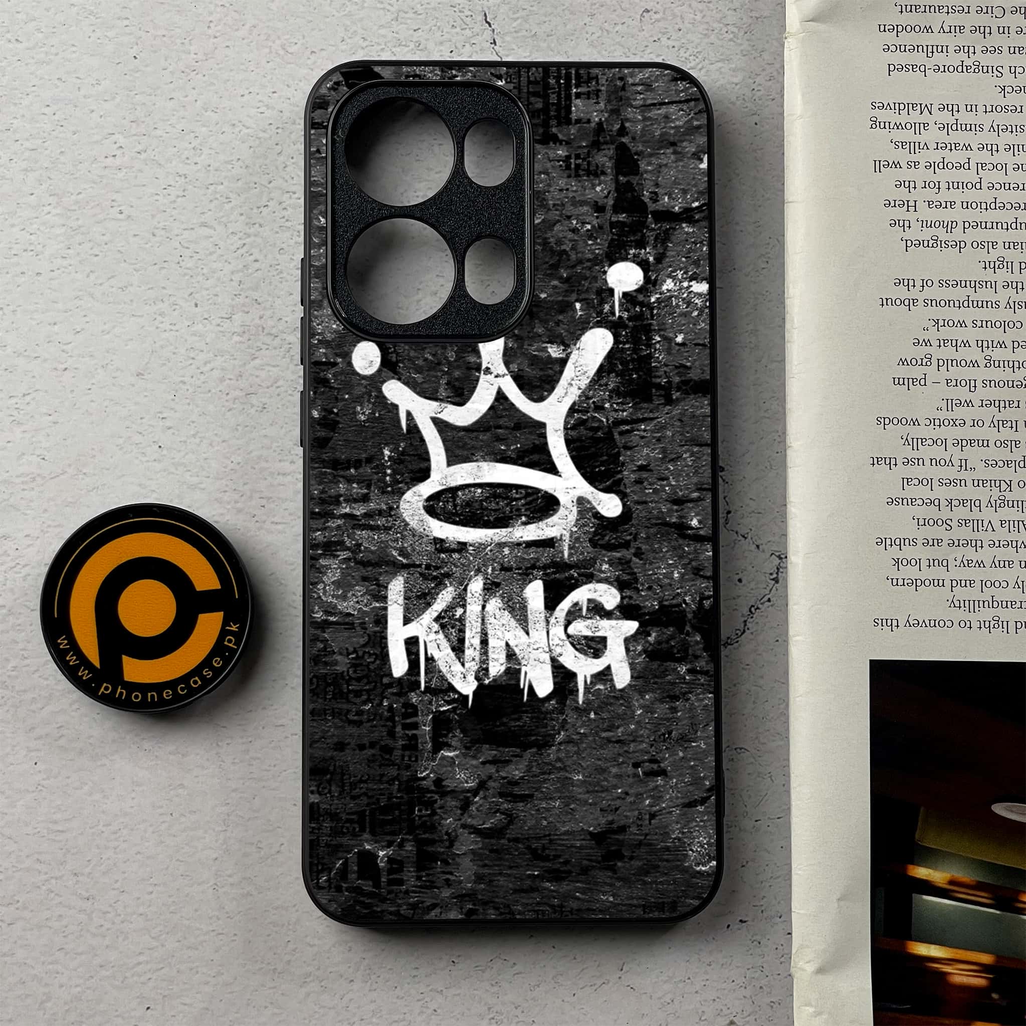 Oppo Reno 13 Pro - King 2.0 Series - Premium Metal Printed Soft Bumper Shockproof Case